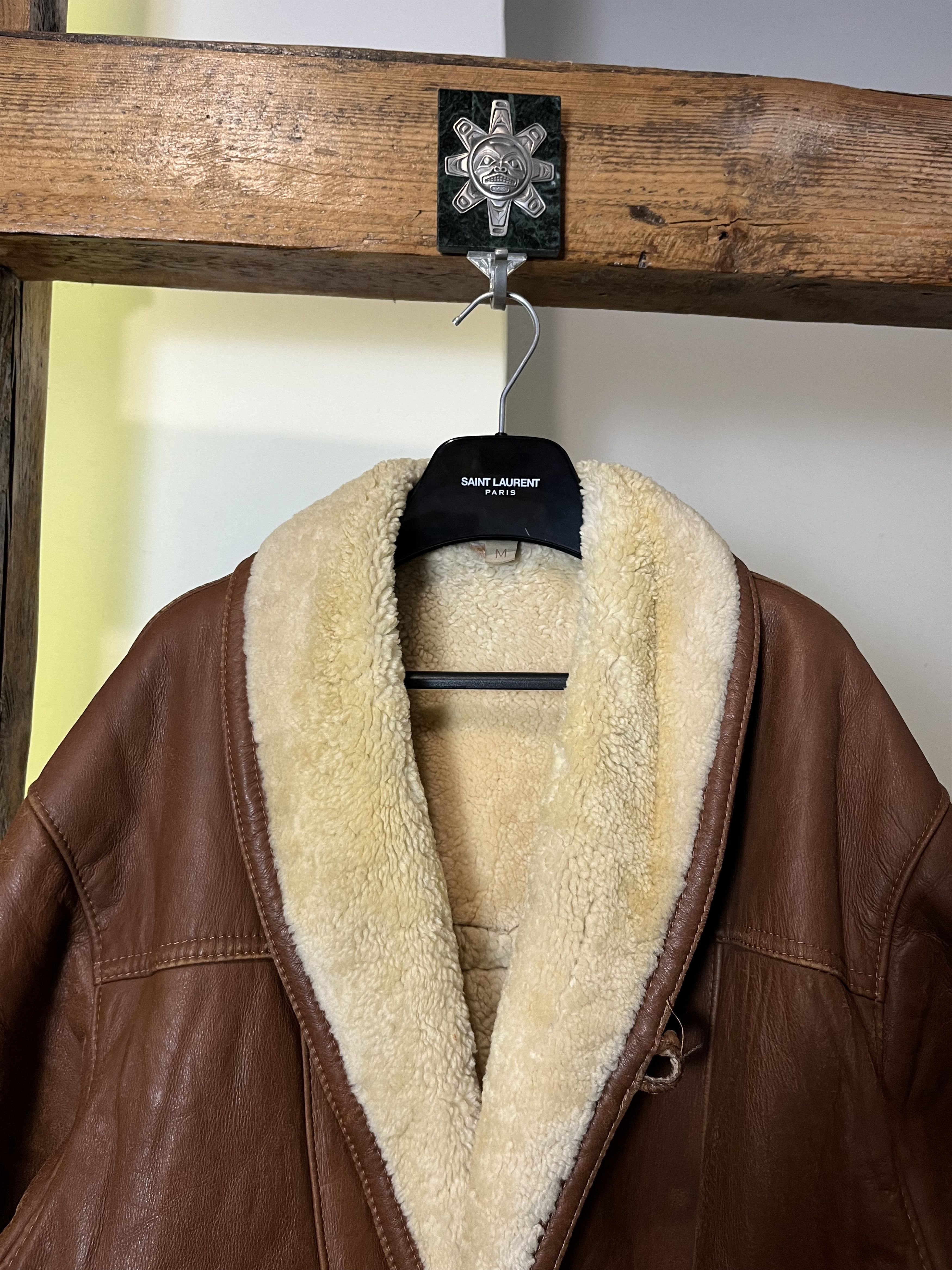 Other Vintage 80s Real Leather Wool Military Heavy Coat Size US M / EU 48-50 / 2 - 6 Thumbnail