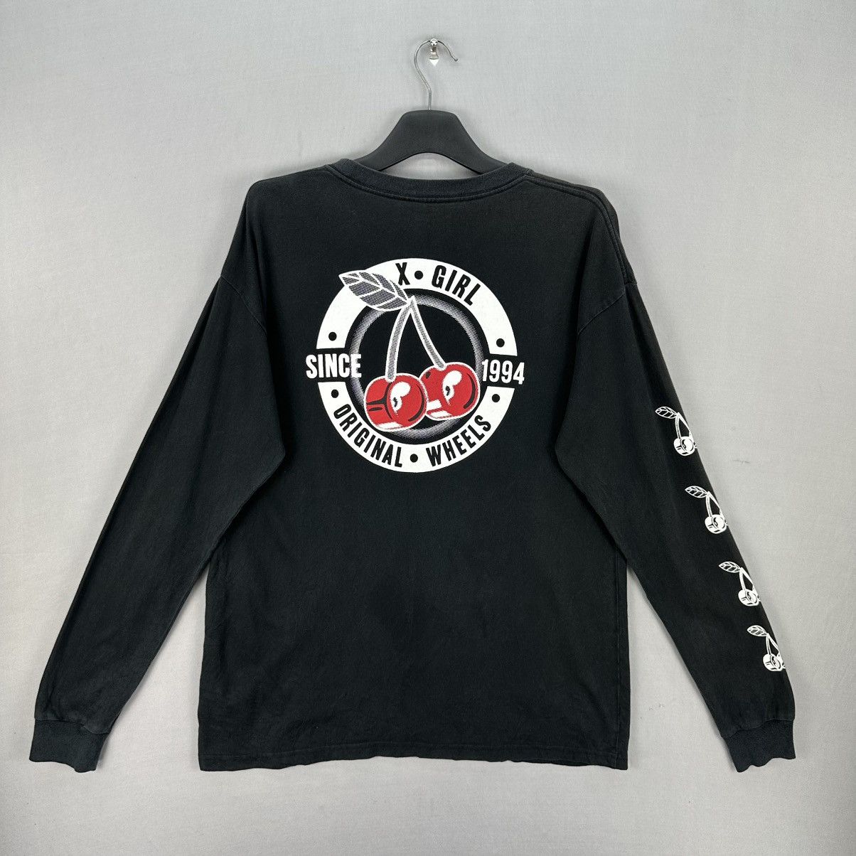 X-Girl X-Girl Original Wheel Big Logo Longsleeve Tee Size L / US 10 / IT 46 - 4 Thumbnail