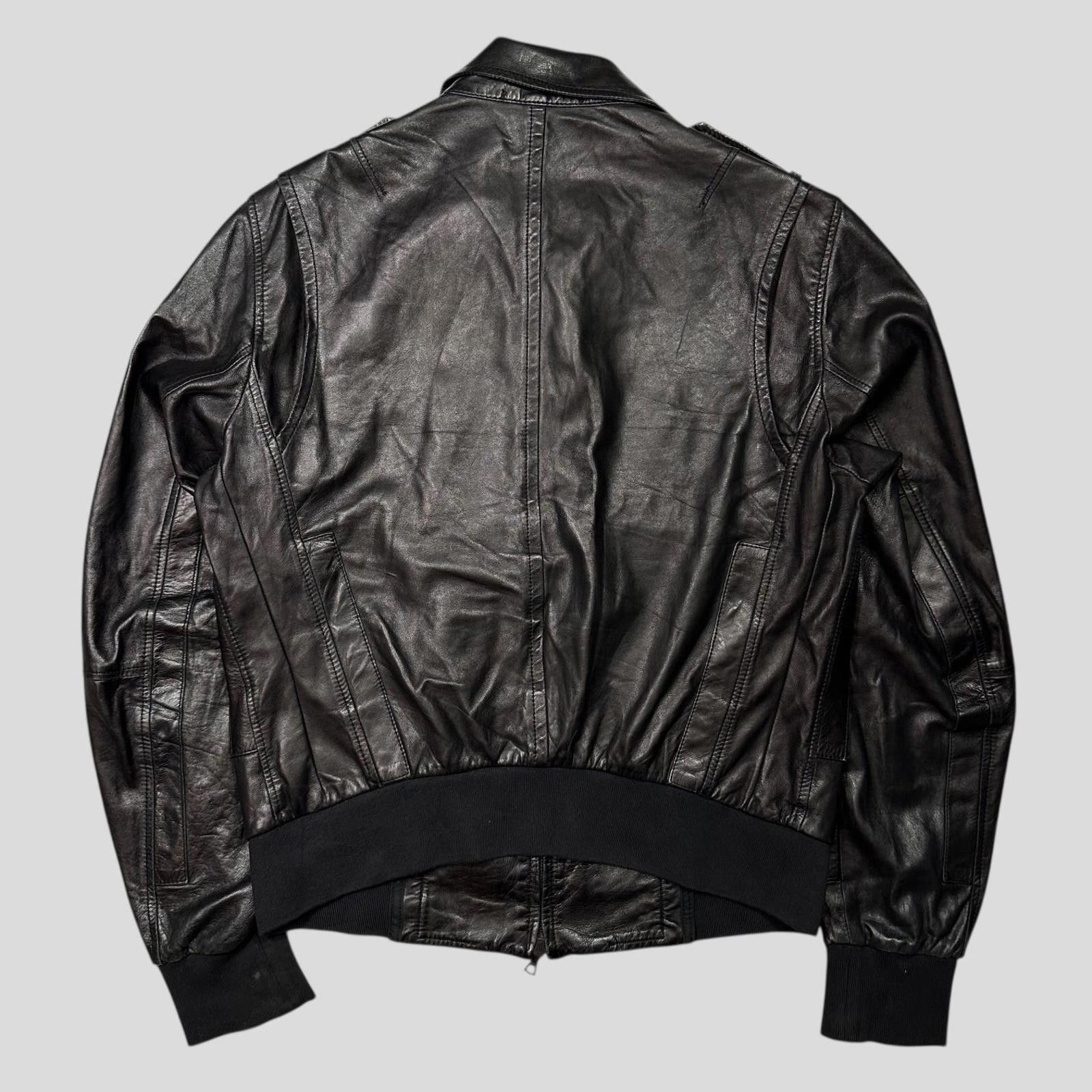 Neil Barrett Neil Barrett 00’s Multi Zip Detailed Leather Flight Jacket M Size US M / EU 48-50 / 2 - 5 Thumbnail