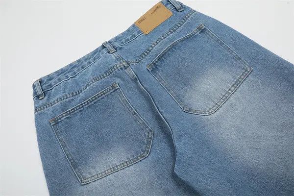Japanese Brand VIBE Men's distressed loose wide-leg punk washed jeans Size US 32 / EU 48 - 5 Thumbnail