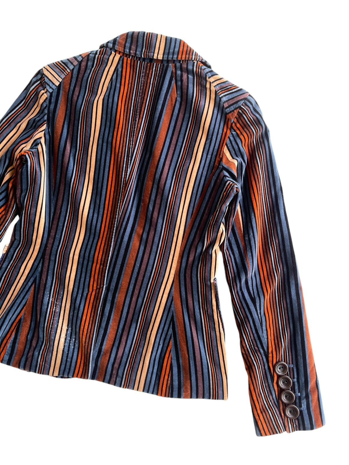 Marc Jacobs Marc Jacobs Rainbow Stripe Velvet Coat Size S / US 4 / IT 40 - 9 Thumbnail