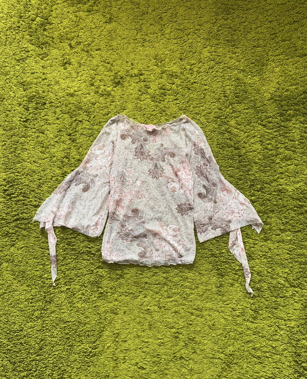 Hysteric Glamour Avant Garde Japanese Y2K Gaultier style mesh floral blouse Size S / US 4 / IT 40 - 7 Thumbnail
