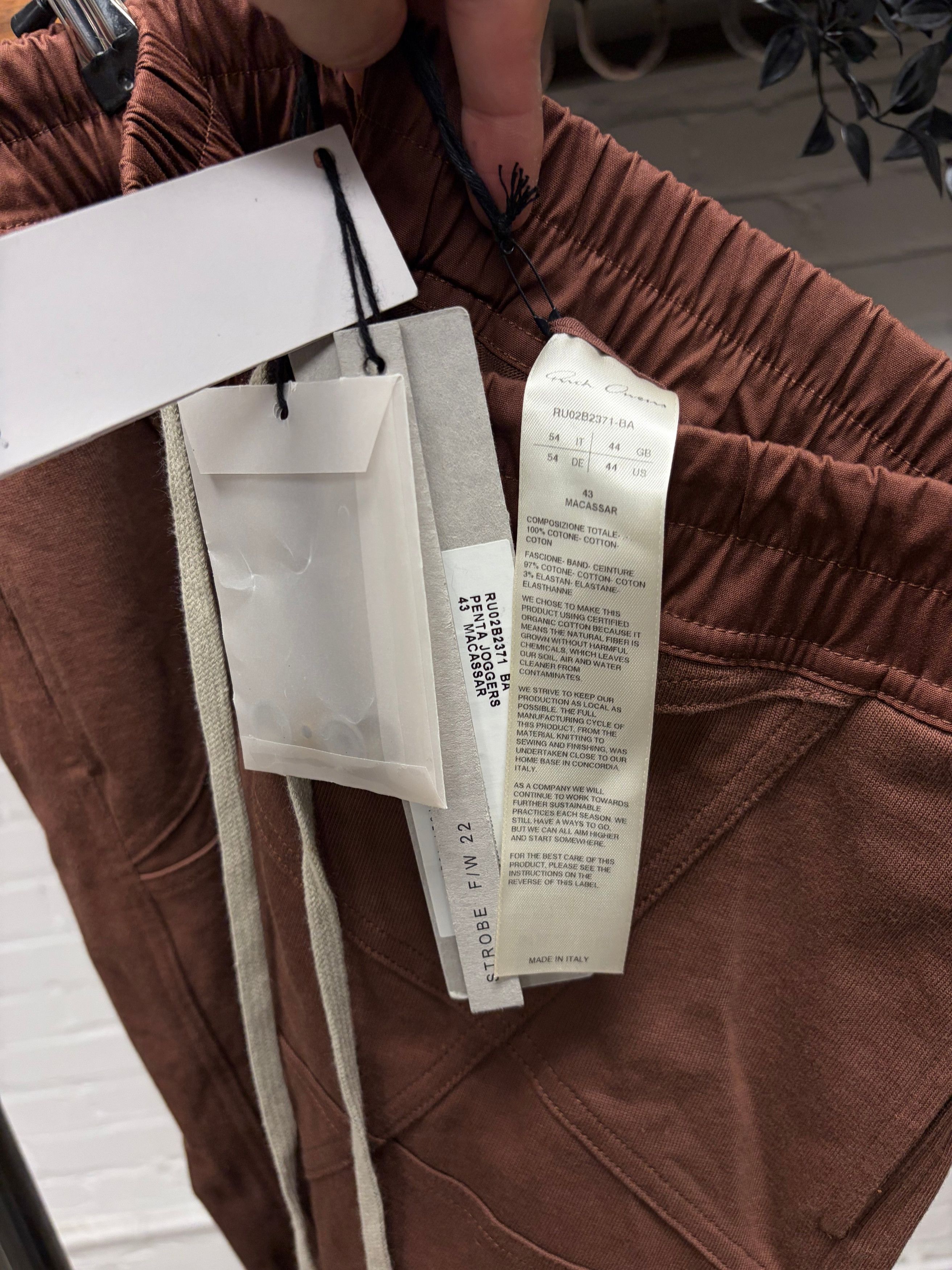 Rick Owens AW2022 Rick Owens ‘Strobe’ Pentagram Drawstring Sweatpants Size US 38 / EU 54 - 4 Thumbnail