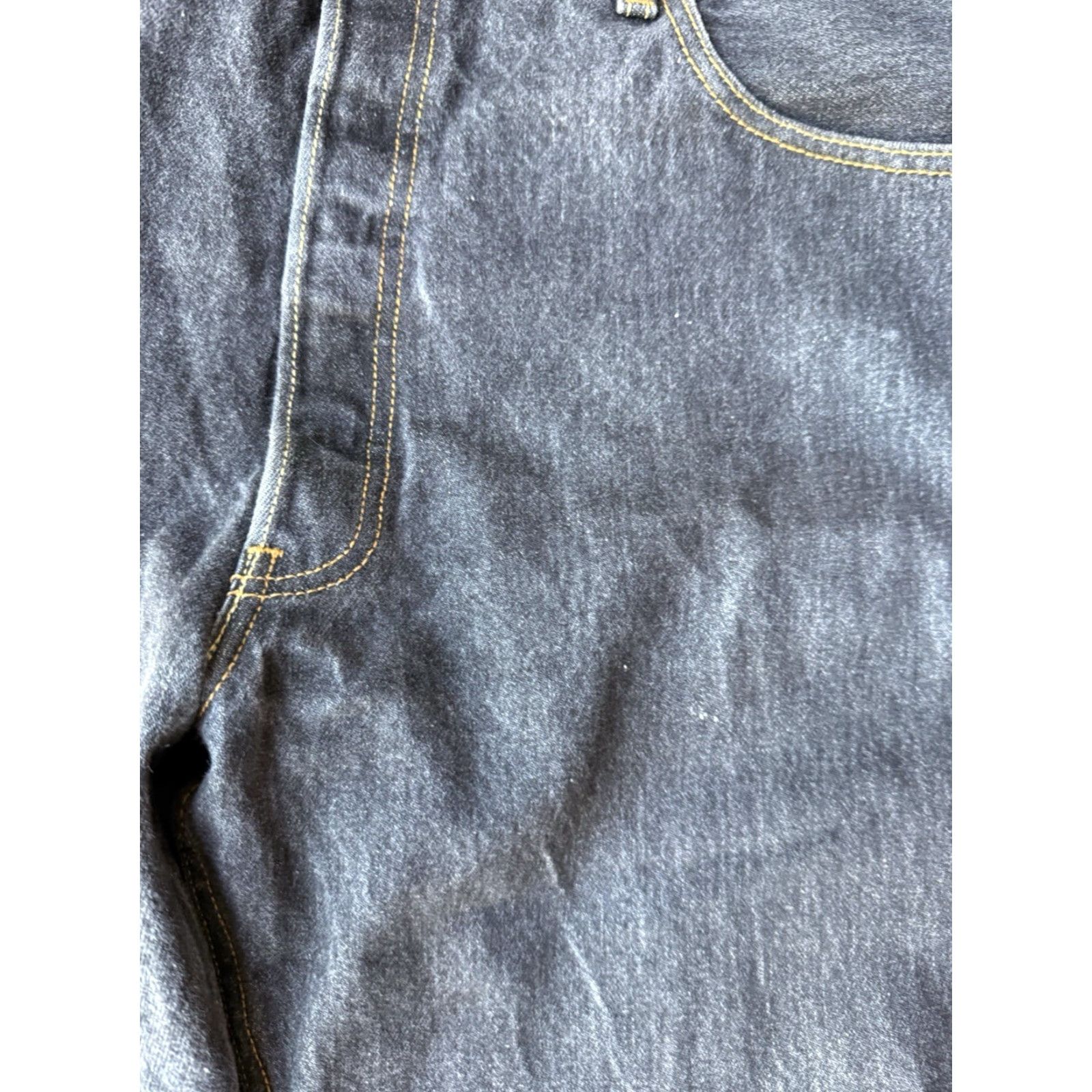 Levi's Levi's 501 Original Button Fly Black Denim Jeans Mens 40x32 Dark Wash Grunge Straight Classic 5-Pocket Denim Jeans Mens Size US 40 / EU 56 - 7 Thumbnail