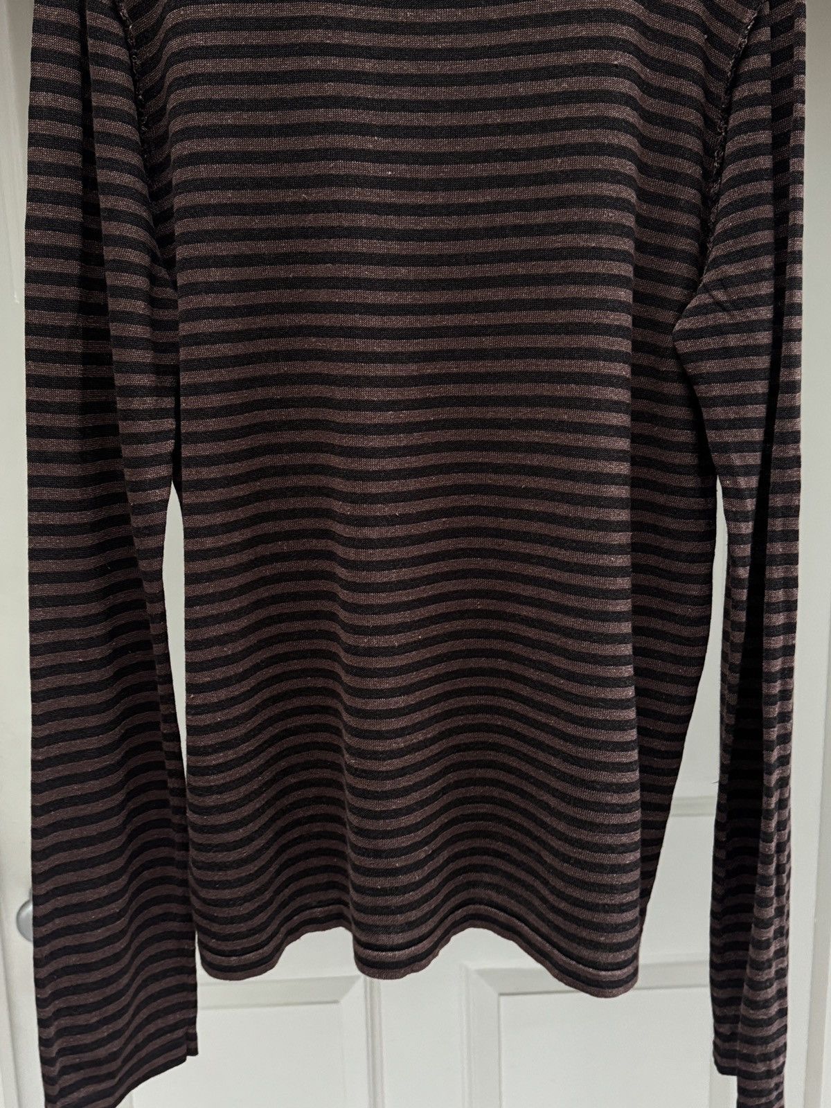 The Row The Row Lillard Striped Brown Black Lightweight Knit XL Size US XL / EU 56 / 4 - 10 Thumbnail
