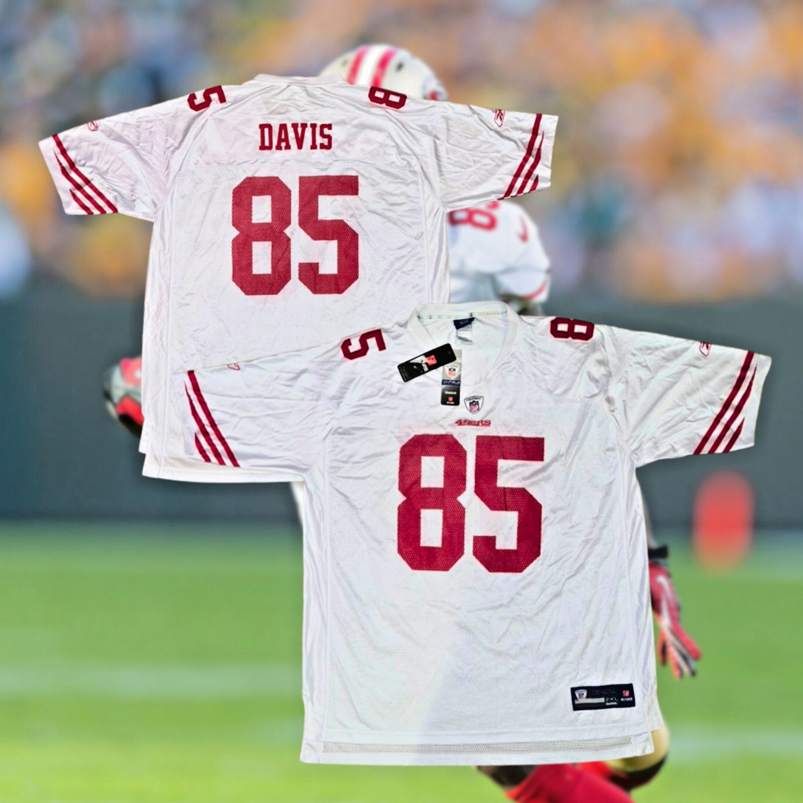 Reebok San Francisco 49ers Vernon Davis Reebok Jersey 2XL NWT Size US XXL / EU 58 / 5 - 1 Thumbnail