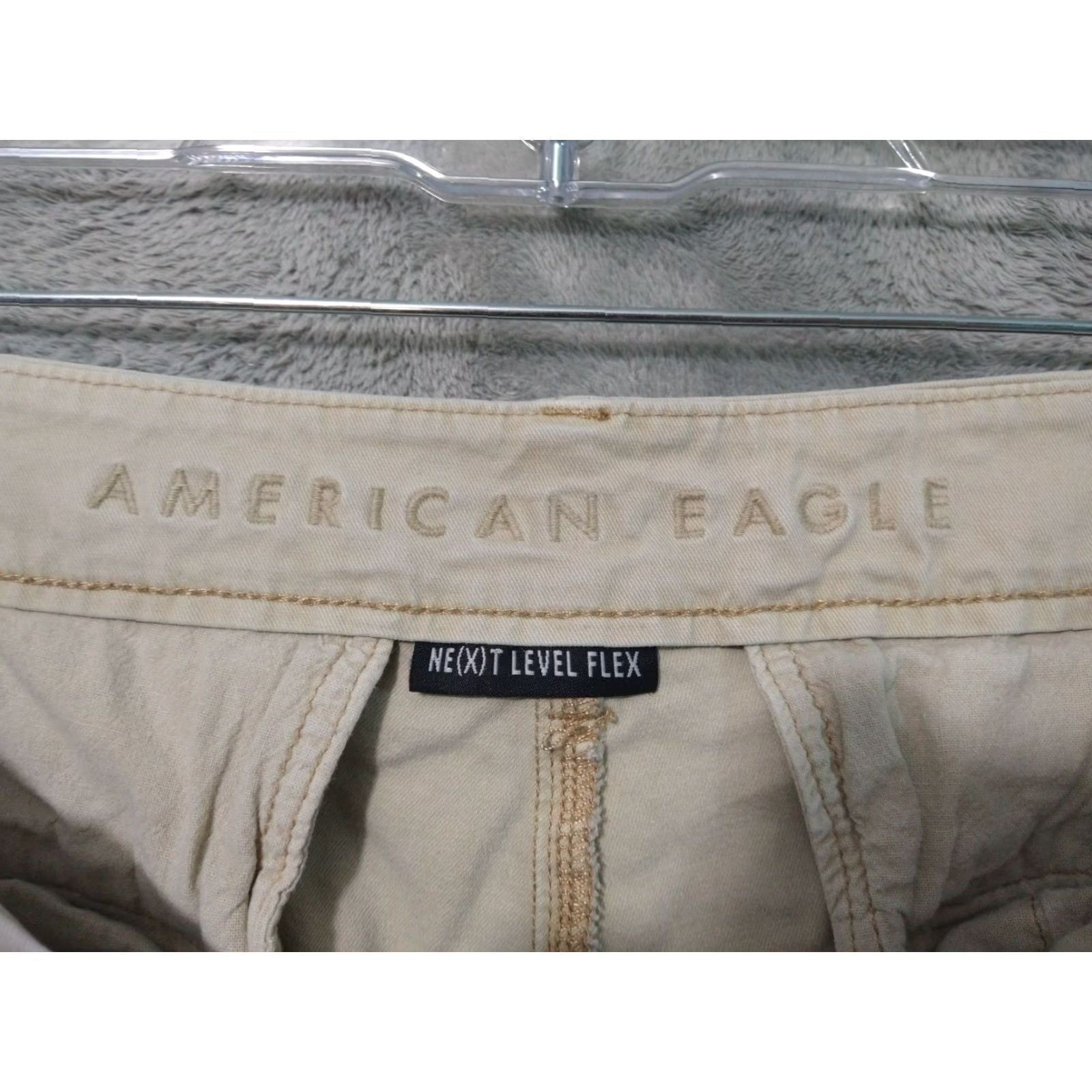 American Eagle Outfitters American Eagle Pants Mens 34x32 Beige Chino Slim Straight Next Level Flex Casual Size US 34 / EU 50 - 7 Thumbnail