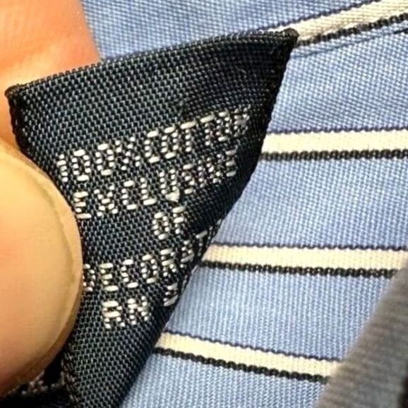 Ralph Lauren Ralph Lauren Shirt Men 16.5 42 Blue Double Striped Dress Pony Custom Button Down Shirt Mens Regular Size 16.5 42 Blue Striped Dress Shirt VINTAGE? Size 46R - 7 Thumbnail
