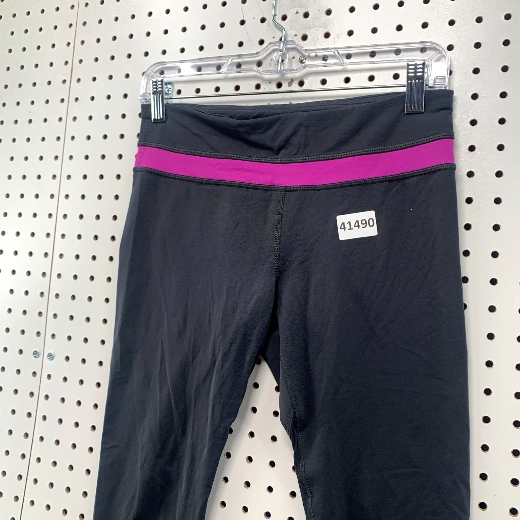 Lululemon Lululemon Inspire Crop Leggings Size 6 Black Purple Yoga Training 28x21 Womens Size 28" / US 6 / IT 42 - 4 Thumbnail