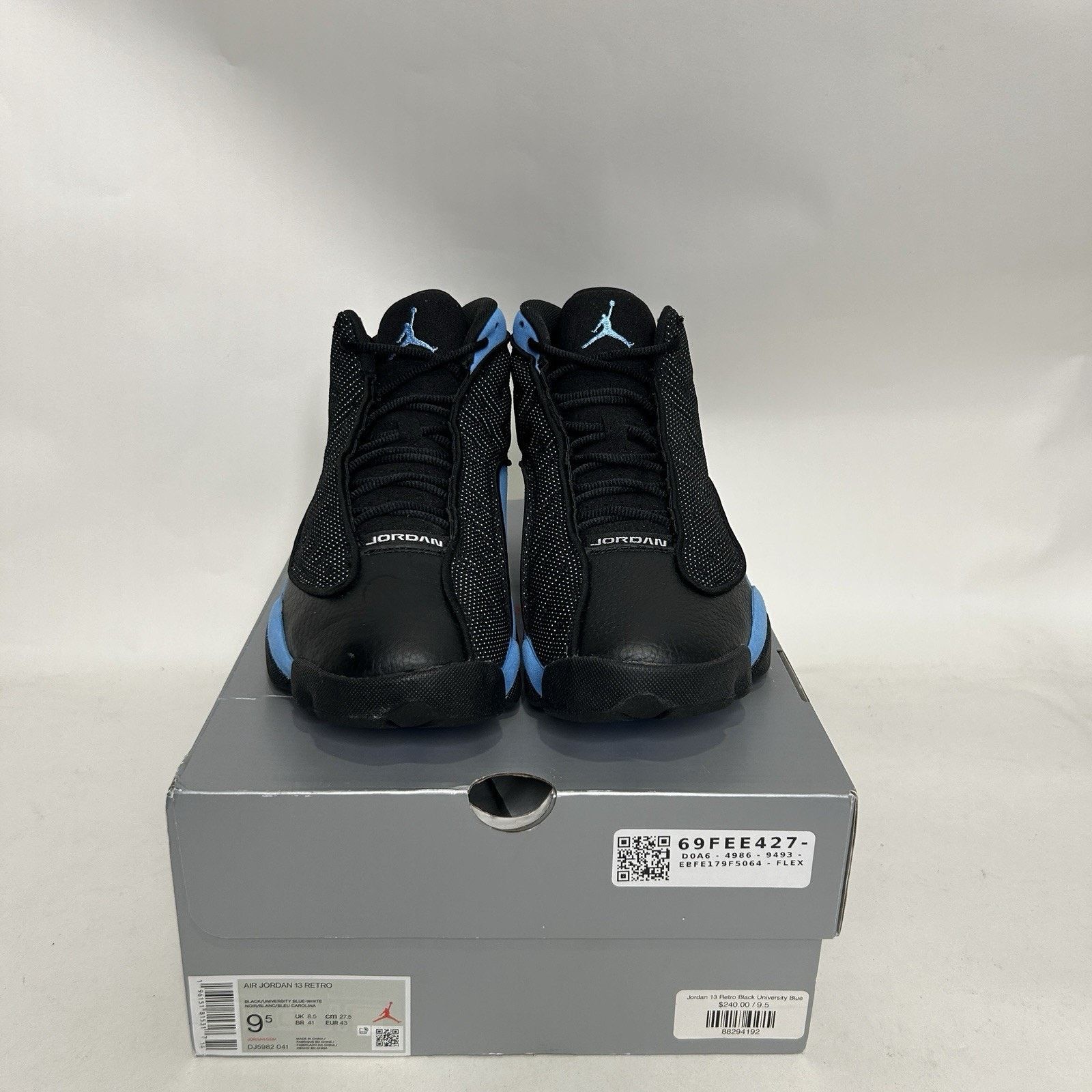 Jordan Brand Nike Air Jordan 13 Retro OG “Black University Blue” Size US 9.5 / EU 42-43 - 2 Thumbnail