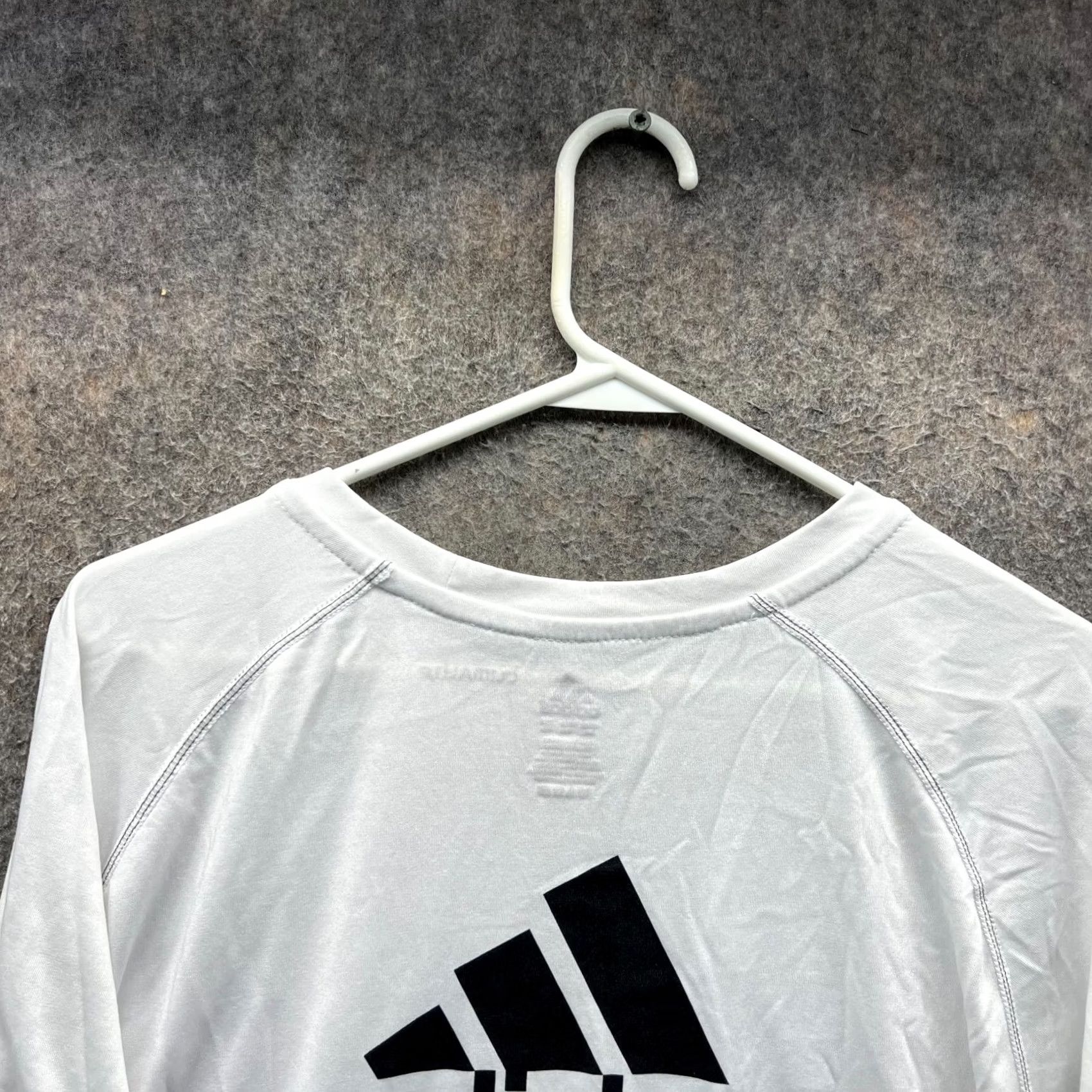 Adidas Adidas Shirt Mens 2XL White Climalite Short Sleeve Polyester Logo Back Trefoil Size US XXL / EU 58 / 5 - 7 Thumbnail