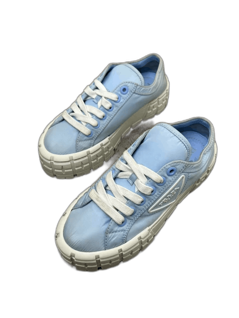 Prada Prada Blue and White Sneakers with Logo-2506 Size US 7.5 / EU 40-41 - 1 Thumbnail
