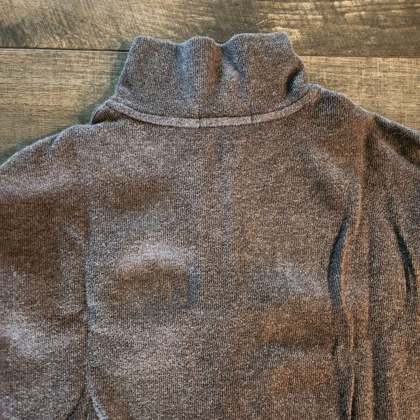 Polo Ralph Lauren Polo Ralph Lauren 1/4 Zip Sweater Mens Large Gray Cotton Long Sleeve Pullover Mock Neck Knit Size US L / EU 52-54 / 3 - 7 Thumbnail