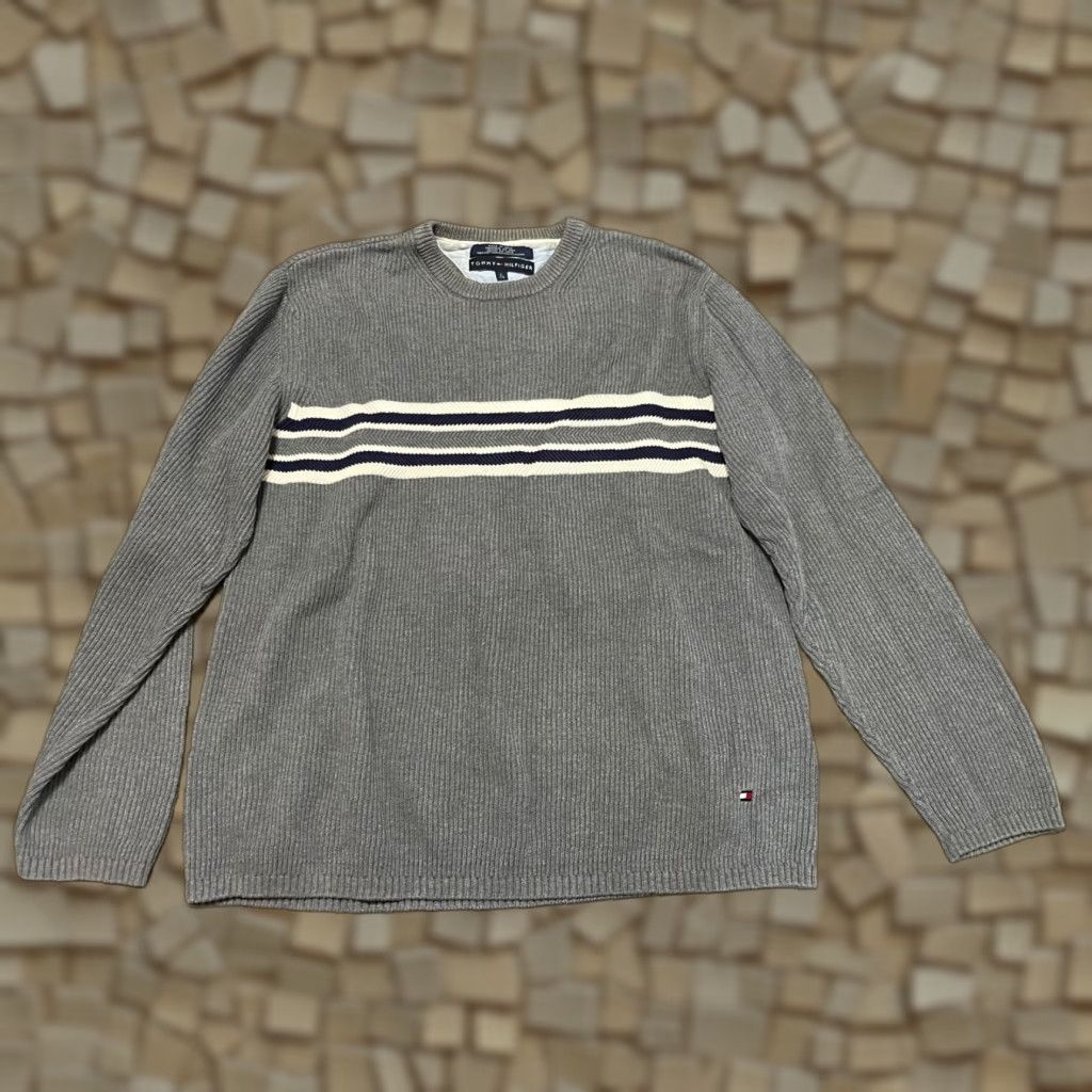 Tommy Hilfiger Tommy Hilfiger Shirt Mens Large Gray Long Sleeve Crew Neck Regular (Free Return) Size US L / EU 52-54 / 3 - 1 Thumbnail