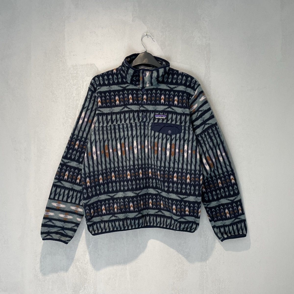 Vintage Patagonia synchilla fleece Aztec Navajo 90s snap-T