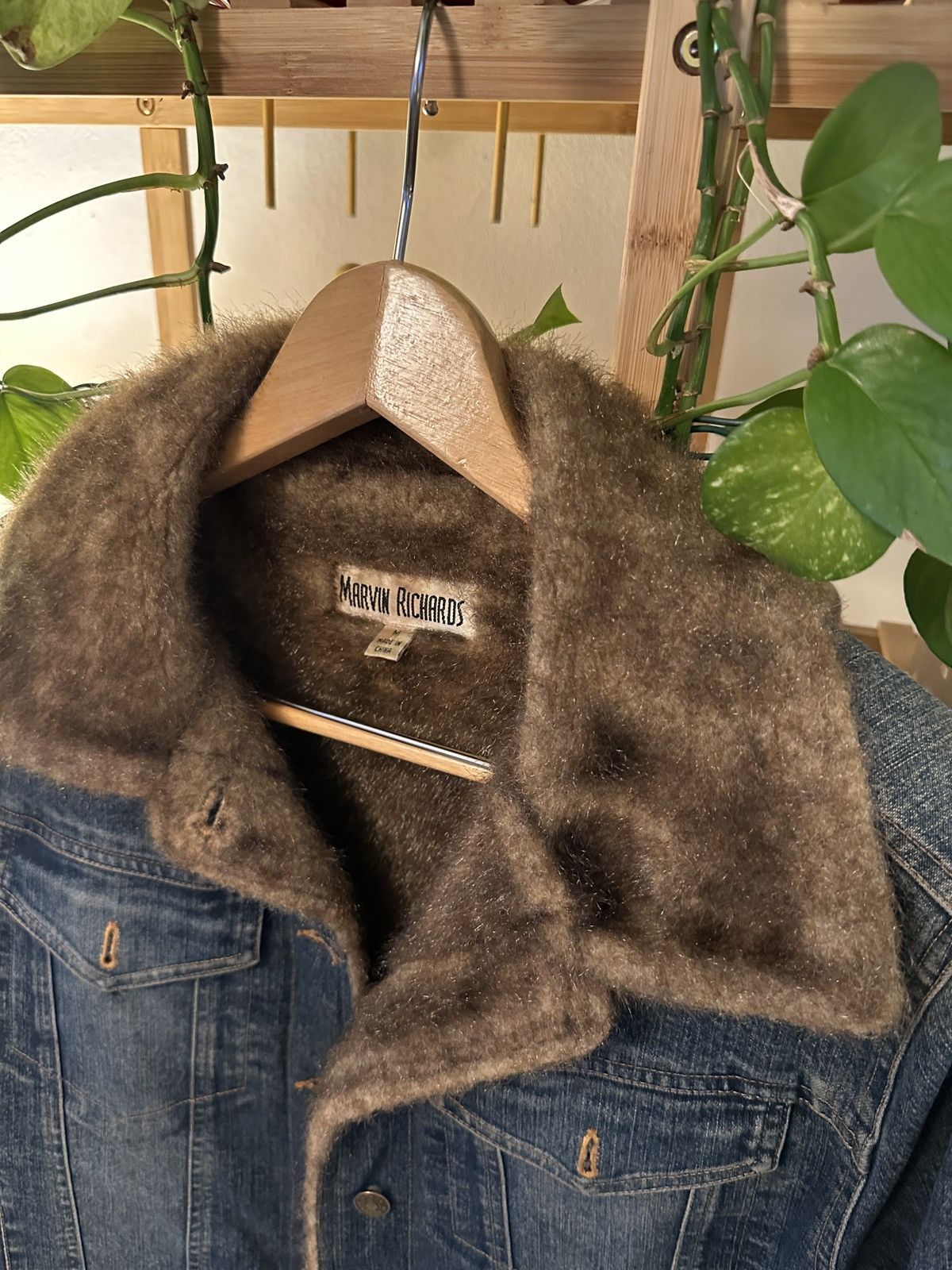 Other Marvin Richards Denim Jacket with Brown Faux Fur Collar Size M / US 6-8 / IT 42-44 - 3 Thumbnail