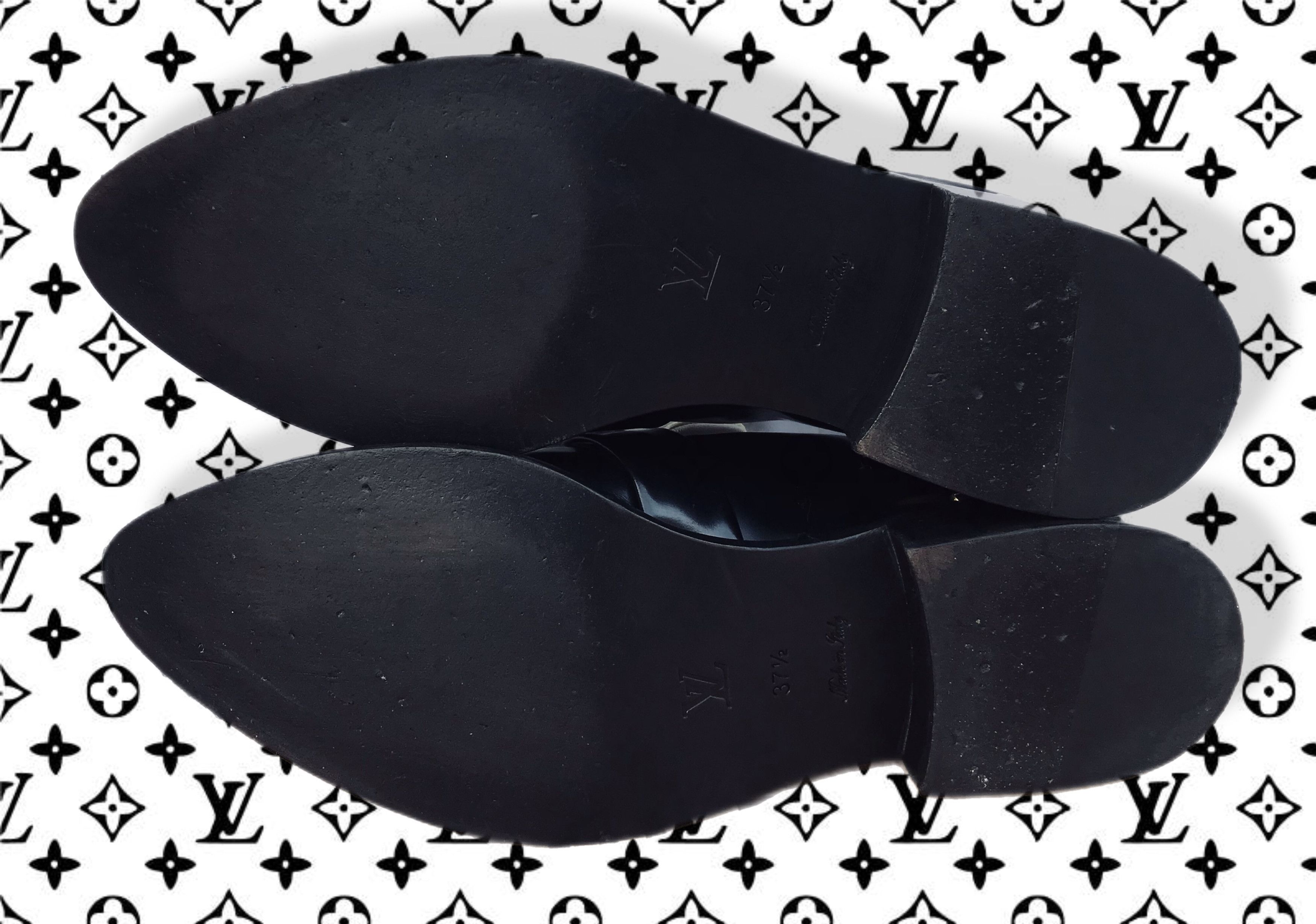 Louis Vuitton Louis Vuitton Loafers Black White Slip On Flats Leather Size US 7.5 / IT 37.5 - 9 Thumbnail