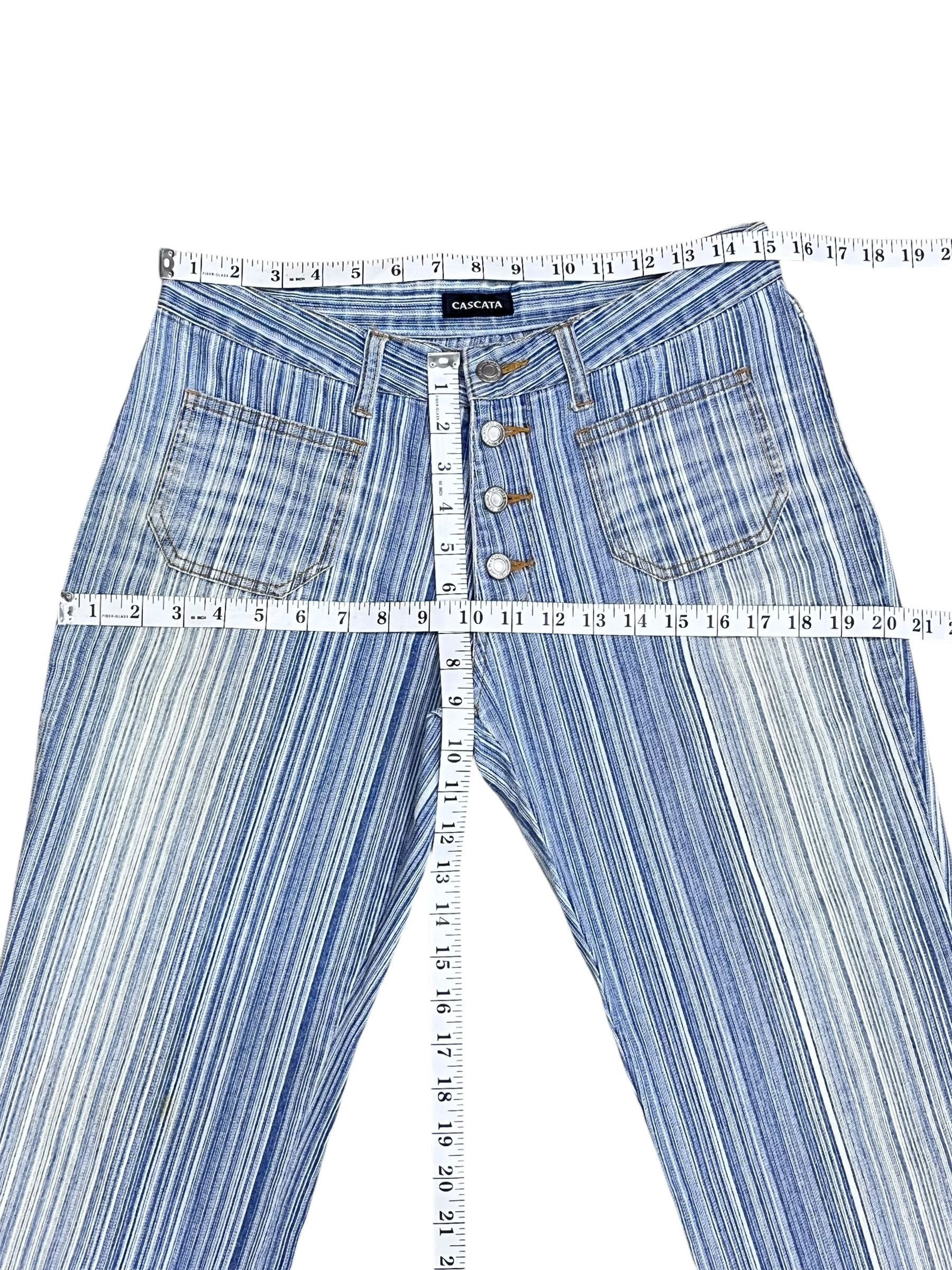Japanese Brand SICK FLARE 90’s CASCATA Pinstripes Stretch Denim Bush Jean Size US 30 / EU 46 - 9 Thumbnail