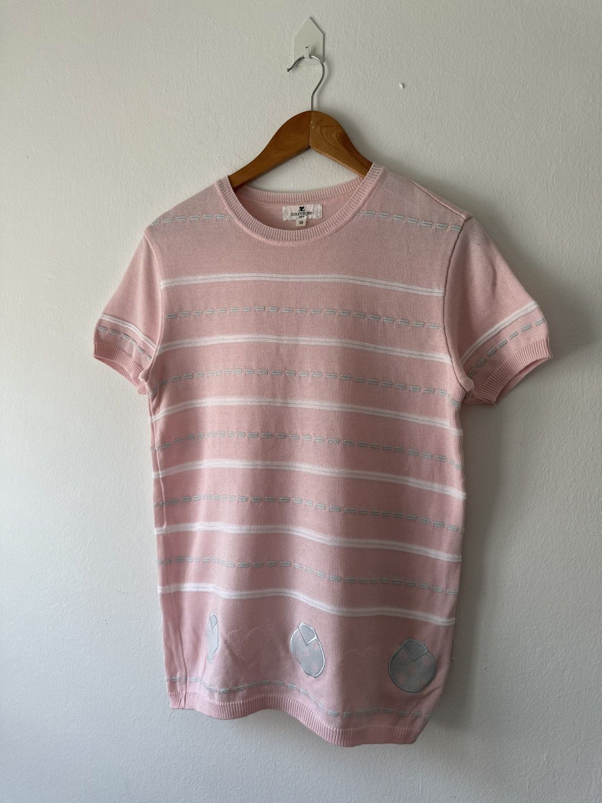Courreges Courreges Love Caterpillar Knit Short Sleeve Size M / US 6-8 / IT 42-44 - 2 Thumbnail