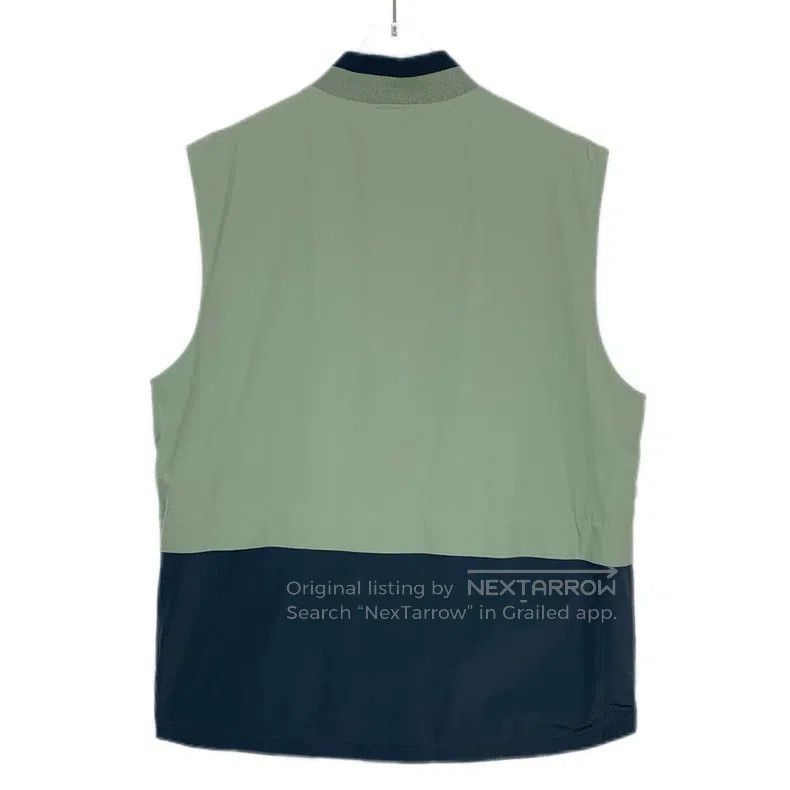 Hermes Hermes Stand Collar Blue-Green Colorblock Nylon Sleeveless Size US L / EU 52-54 / 3 - 2 Thumbnail