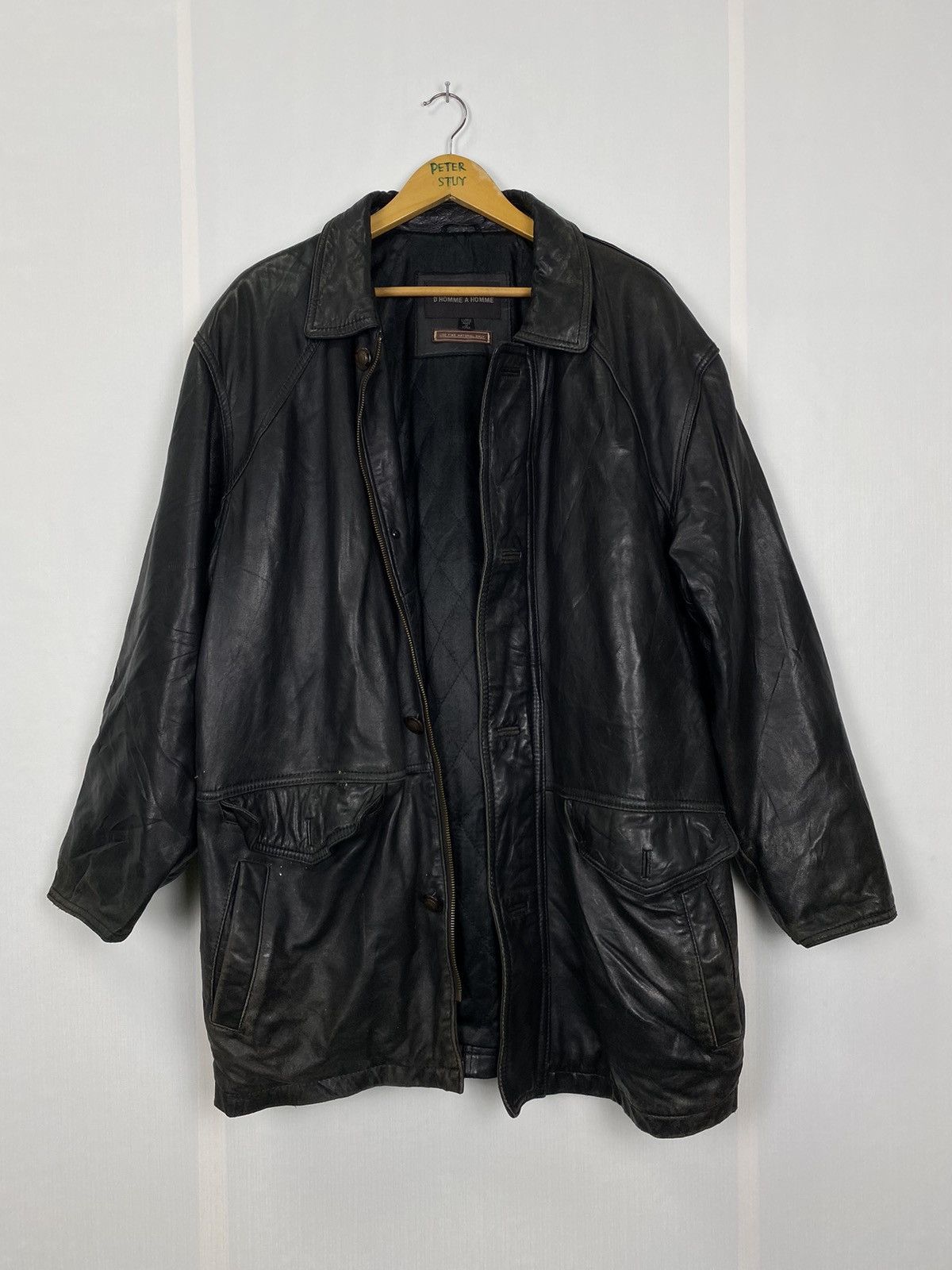 Leather D’Homme A Homme Leather Jacket Size US L / EU 52-54 / 3 - 5 Thumbnail