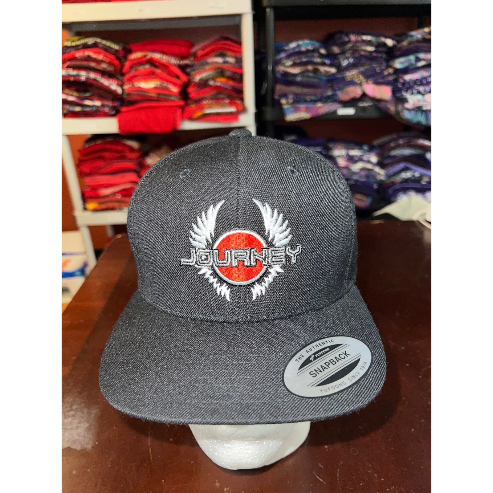 Vintage Vintage Journey Band Hat Snapback Tour Concert Black Cap OS Size ONE SIZE - 2 Thumbnail