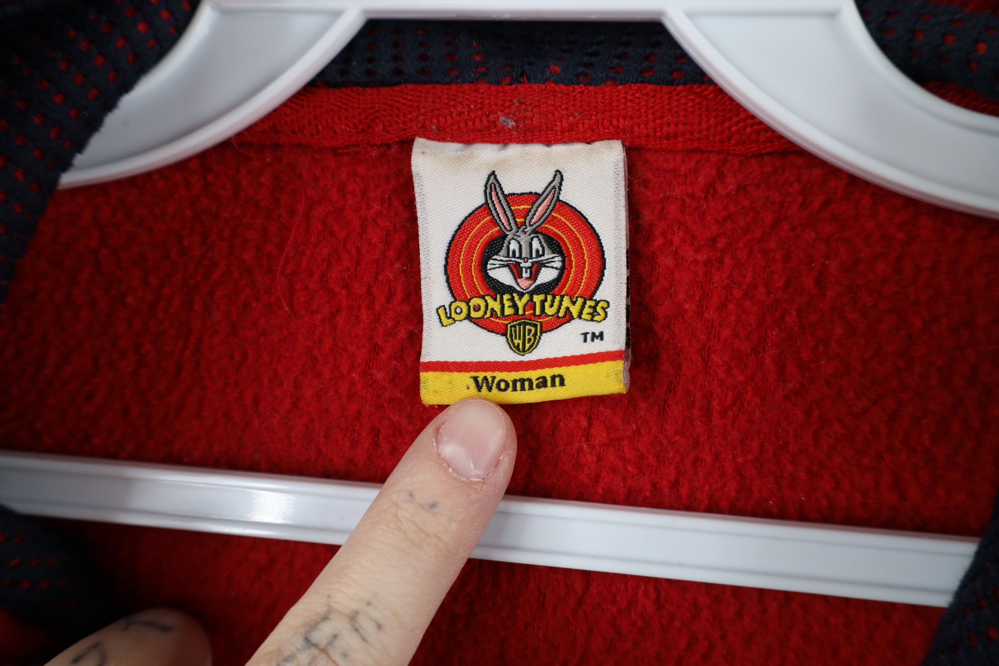 Vintage Vintage 90s Looney Tunes Tweety Bird Half Zip Fleece Hoodie Size 4XL / US 24-26 - 13 Thumbnail