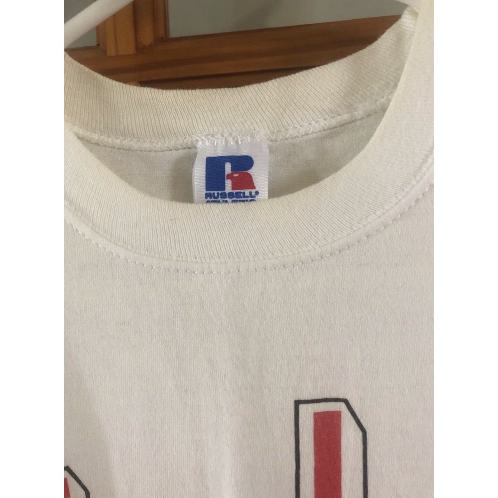 Russell Athletic VINTAGE 1990s Twizzlers Makes Mouths Happy Logo Spell Out Candy Tee T-Shirt Sz M Russell Athletic Men White 90s Logo T-Shirt M Men Size US M / EU 48-50 / 2 - 3 Thumbnail