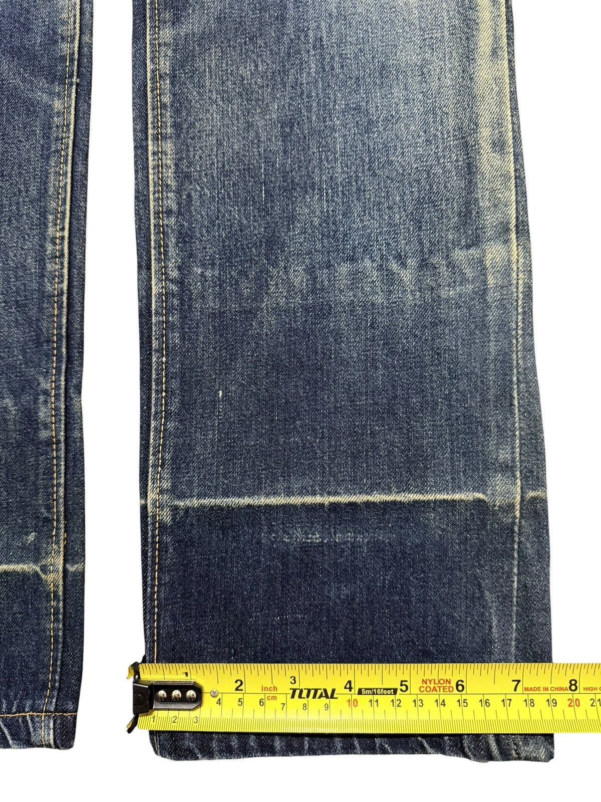 KMRii Vintage Japanese Brand Mud Wash Faded Whiskers Style Jeans Size US 31 - 16 Thumbnail