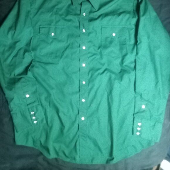 Other Vintage Malco Modes Pearl Snap Western Shirt Green Size US XXL / EU 58 / 5 - 3 Thumbnail