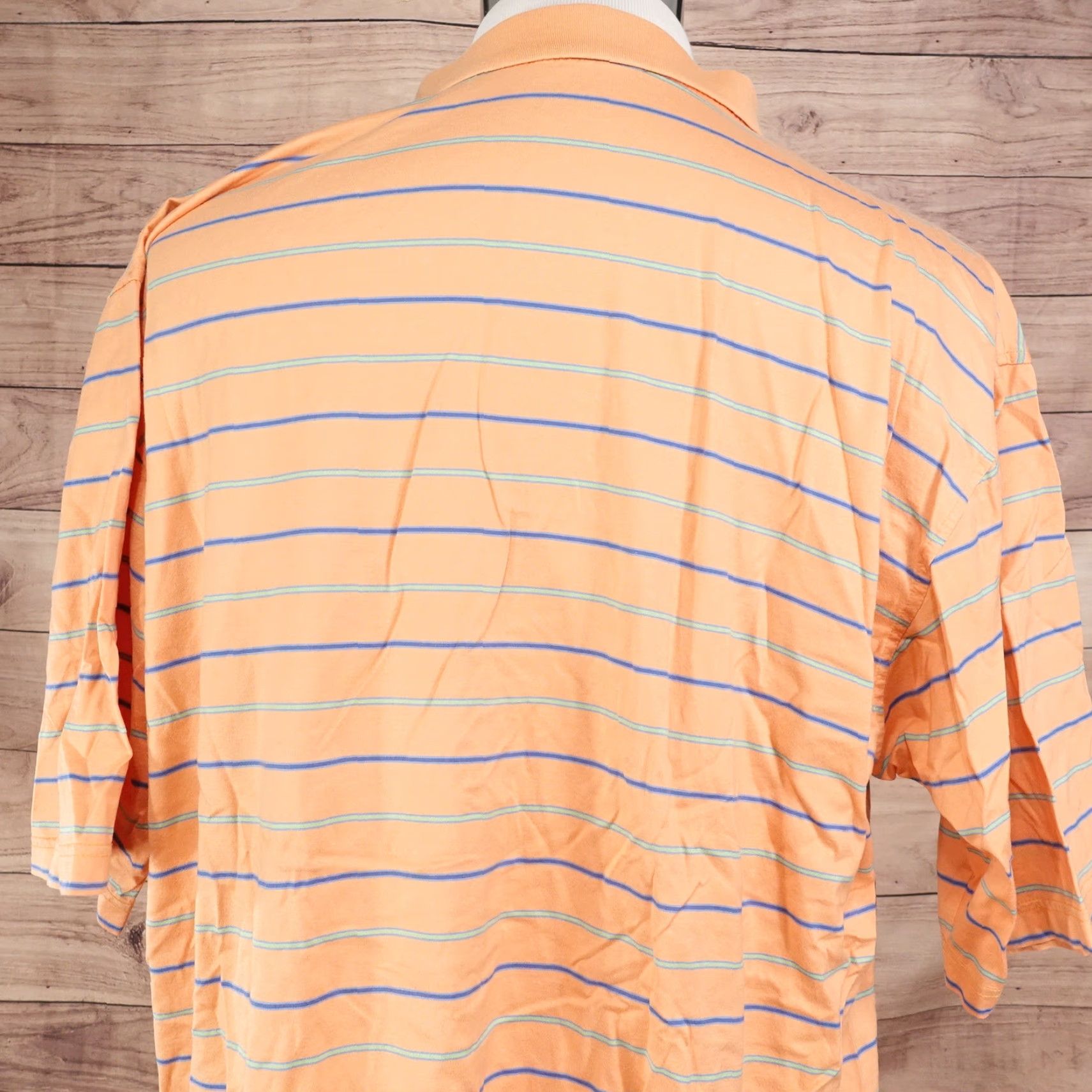 Peter Millar Vintage Peter Millar Polo Shirt Men XL Short Sleeve Striped Mercerized Cotton Orange 2000s Size US XL / EU 56 / 4 - 5 Thumbnail
