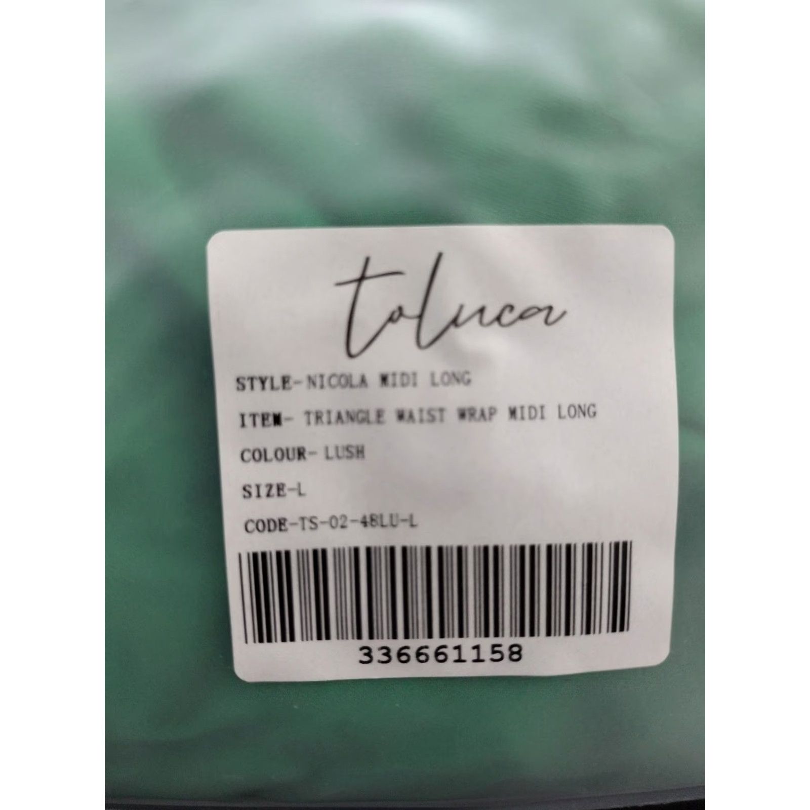 Triangl Toluca Swim One Piece Green L Women's Triangle Waist Wrap Open Tummy Size ONE SIZE - 6 Thumbnail