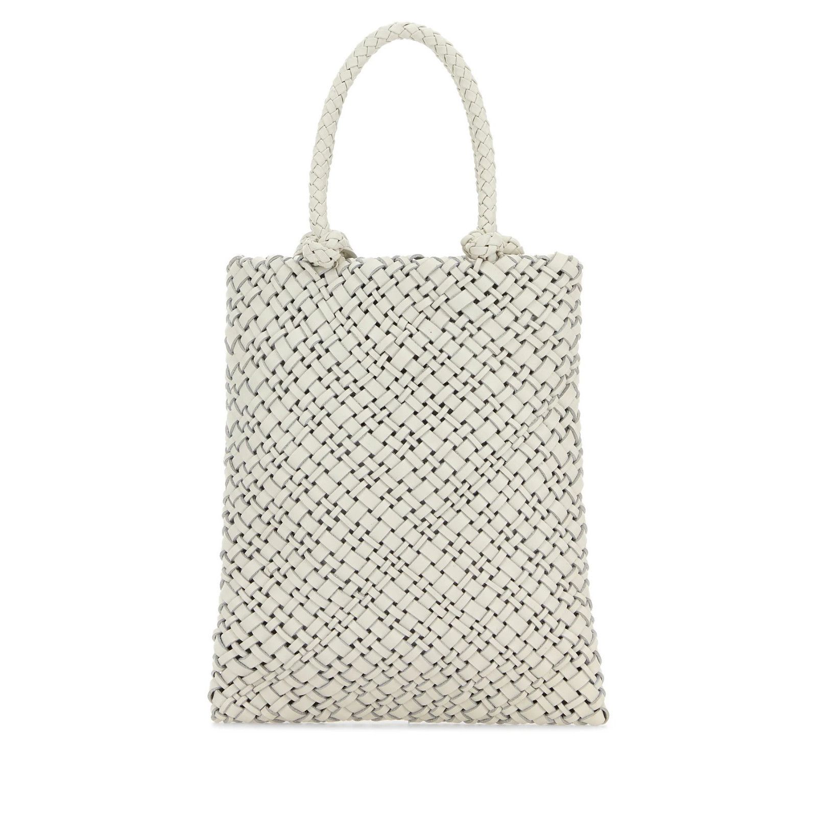 Prada PRADA Leather White Crochet Top Handle Bag New & Authentic Size ONE SIZE - 3 Thumbnail