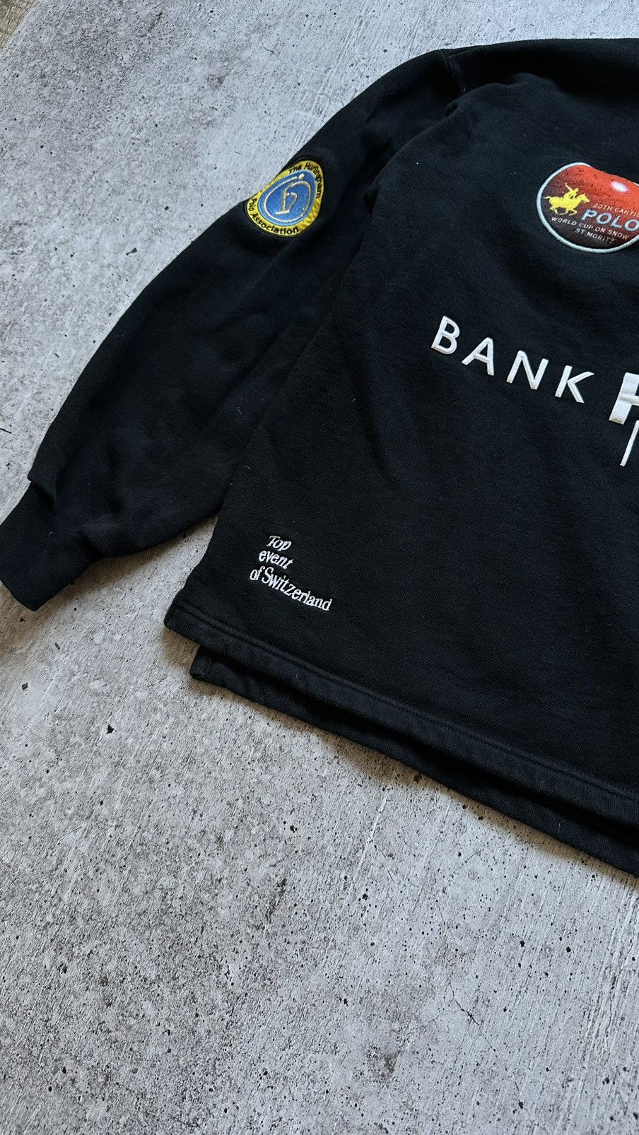 Vintage Vintage St Moritz Bank Hofmann Polo Club Cropped T Shirt Size US XS / EU 42 / 0 - 5 Thumbnail