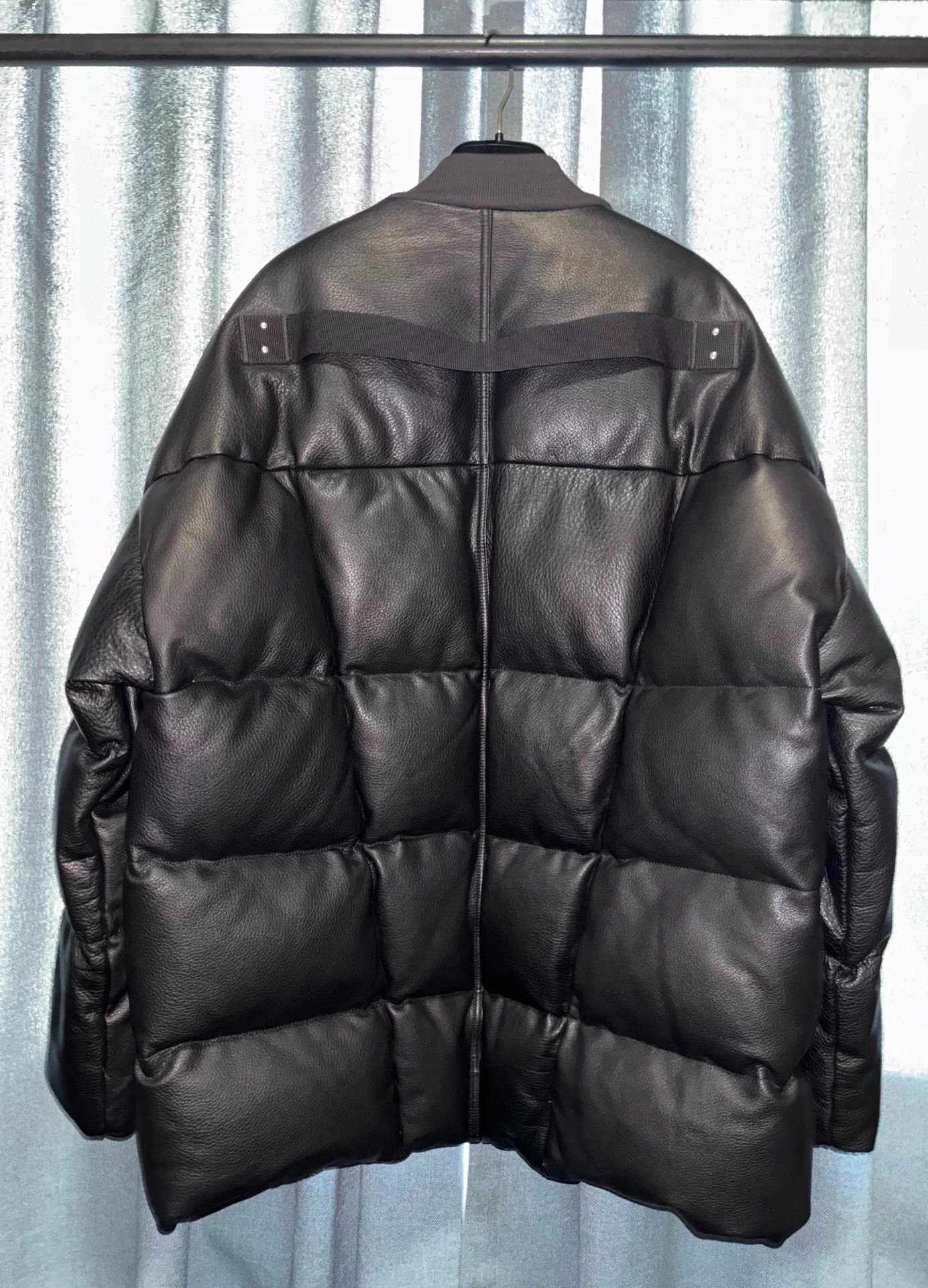 Rick Owens RO 2022FW Dark Lacing Leather Puffer Coat Black Size US M / EU 48-50 / 2 - 2 Thumbnail