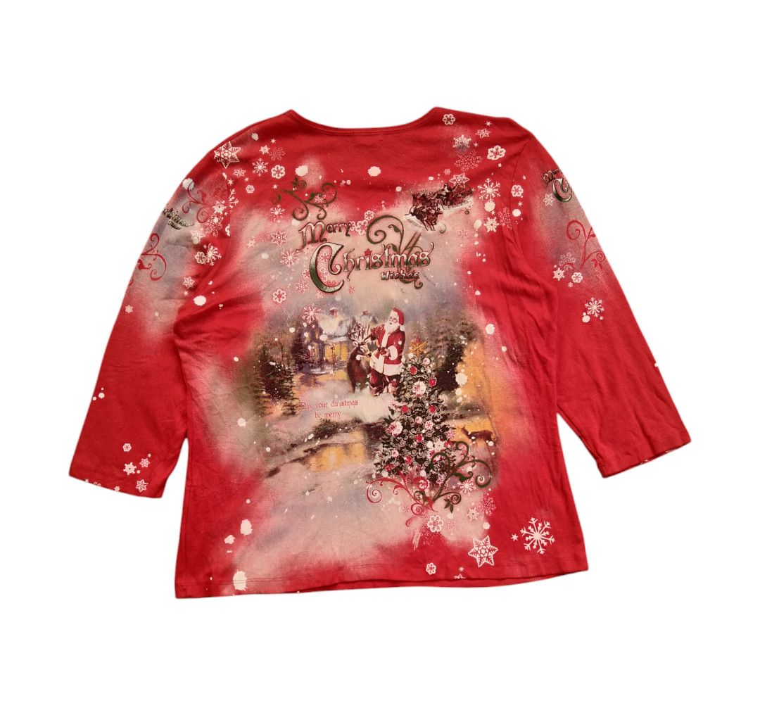 If Six Was Nine × Vintage VTG 90s Studio Gem Q Santa Claus All Over Print T Shirt Size XXL / US 16-18 / IT 52-54 - 2 Thumbnail