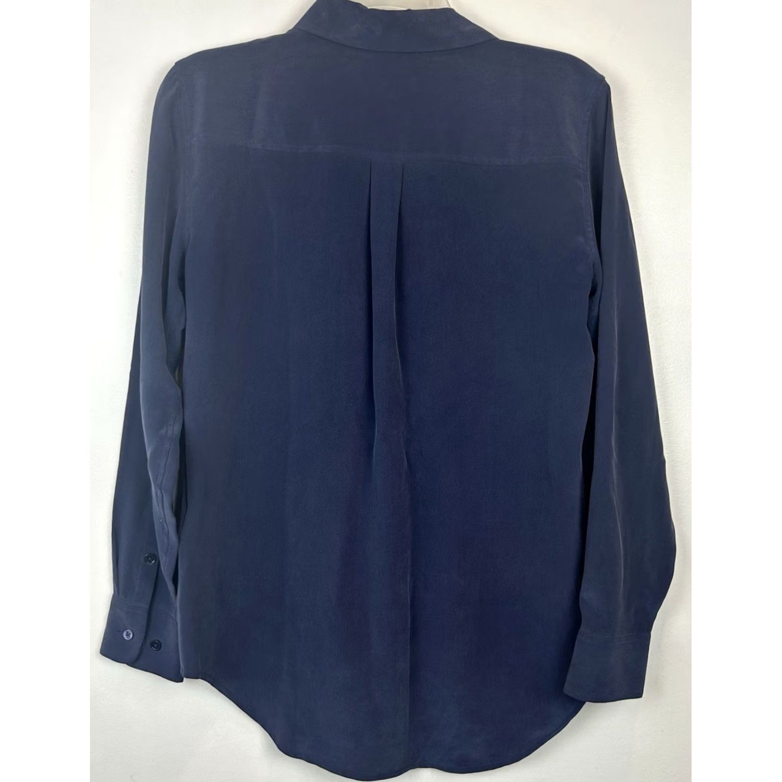 Equipment Equipment Silk Top Womens XS Blue Button Up Long Sleeve Blouse Shirt Size XS / US 0-2 / IT 36-38 - 2 Thumbnail