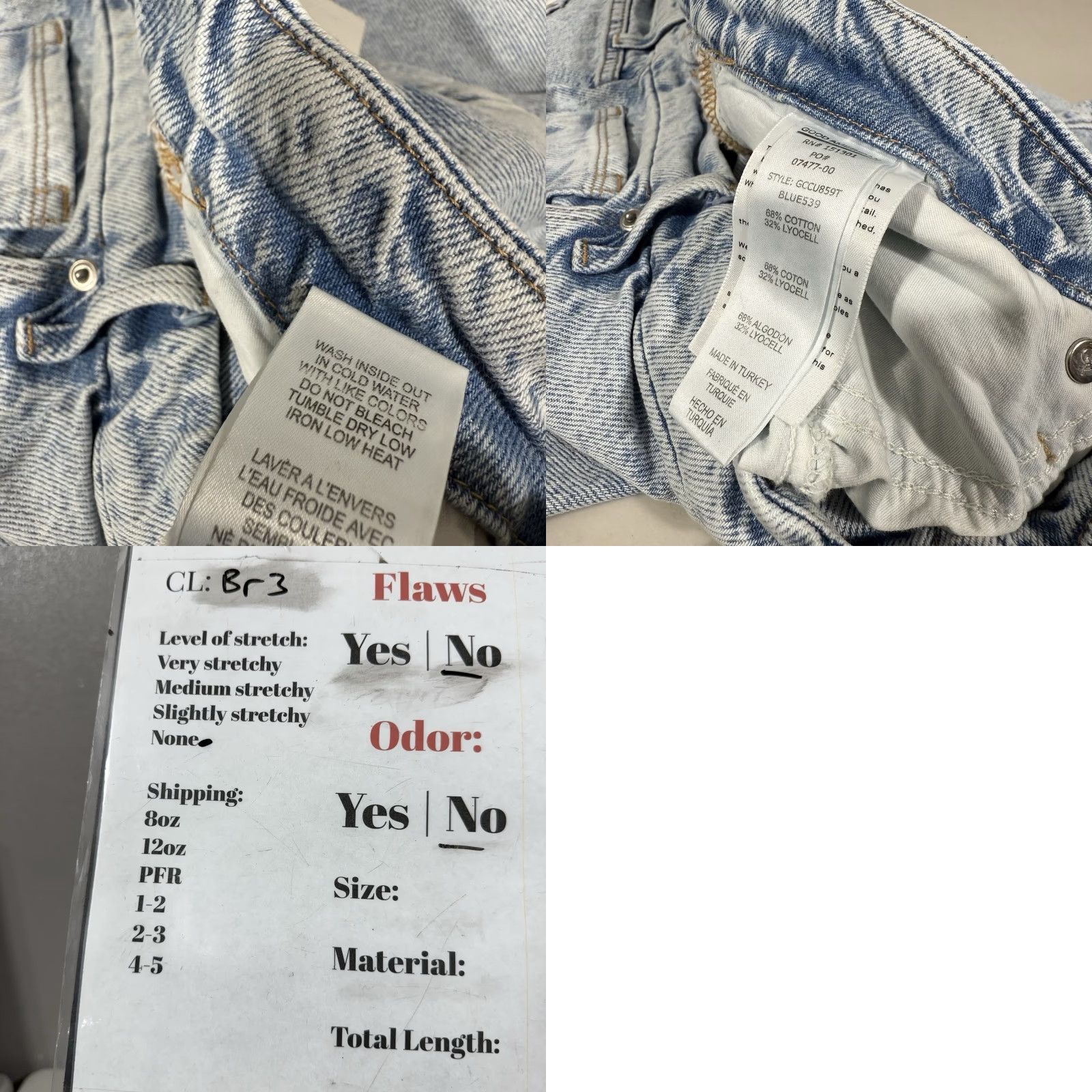 Good American Good American Jeans Womens 16 Light Blue Distressed Raw Hem Ankle Jeans Distressed Raw Hem 16 Blue Womens Jeans Size 38" / US 16 / IT 52 - 9 Thumbnail