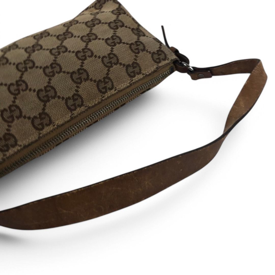 Gucci Gucci - Canvas Leather Brown Handbag GG Monogram Size ONE SIZE - 6 Thumbnail