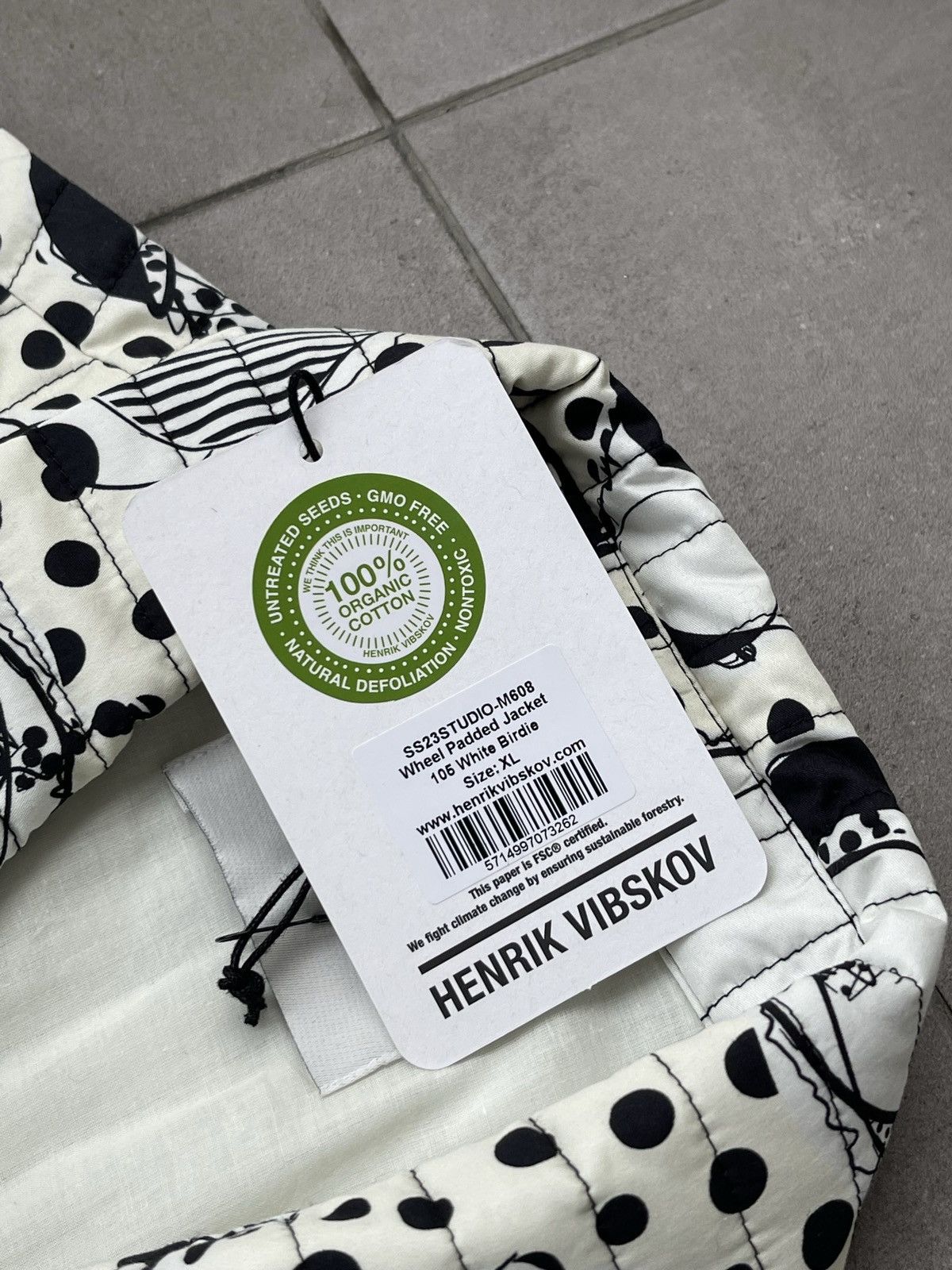 Henrik Vibskov !DS! SS23 Henrik Vibskov White Birdie Wheel Padded Jacket Size US XL / EU 56 / 4 - 21 Thumbnail