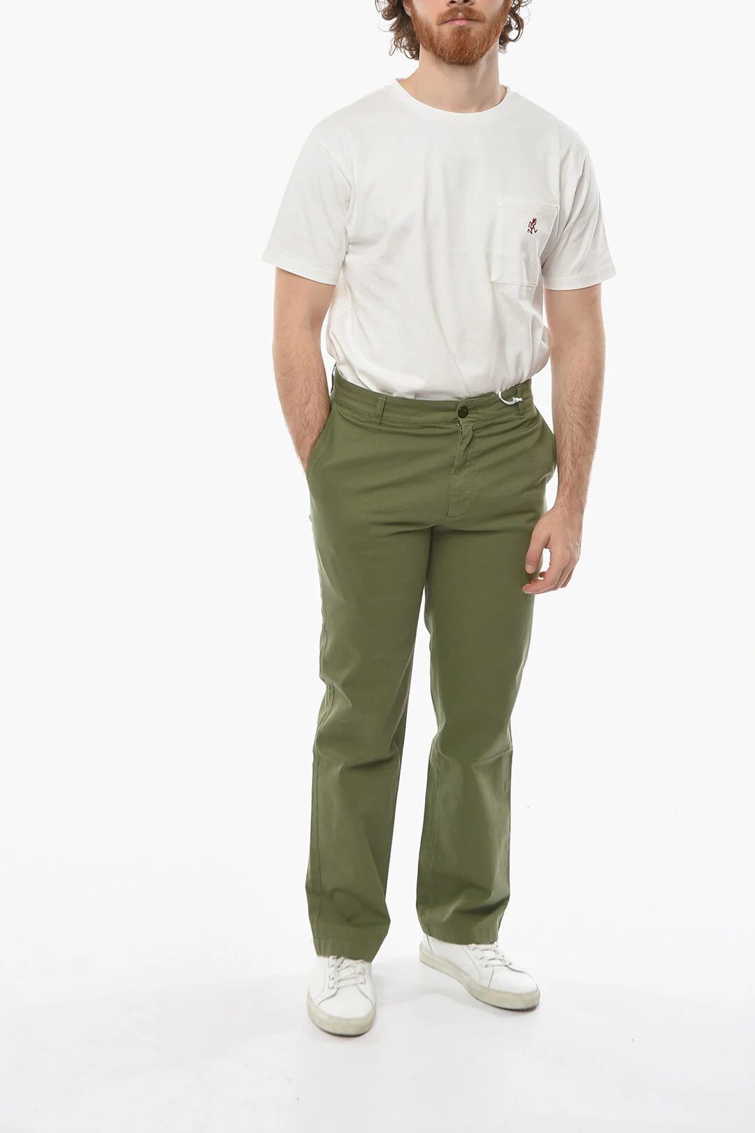 DEPARTMENT5 og1mm0326 Stretch Cotton Chino Pant in Military Green Size US 38 / EU 54 - 4 Thumbnail