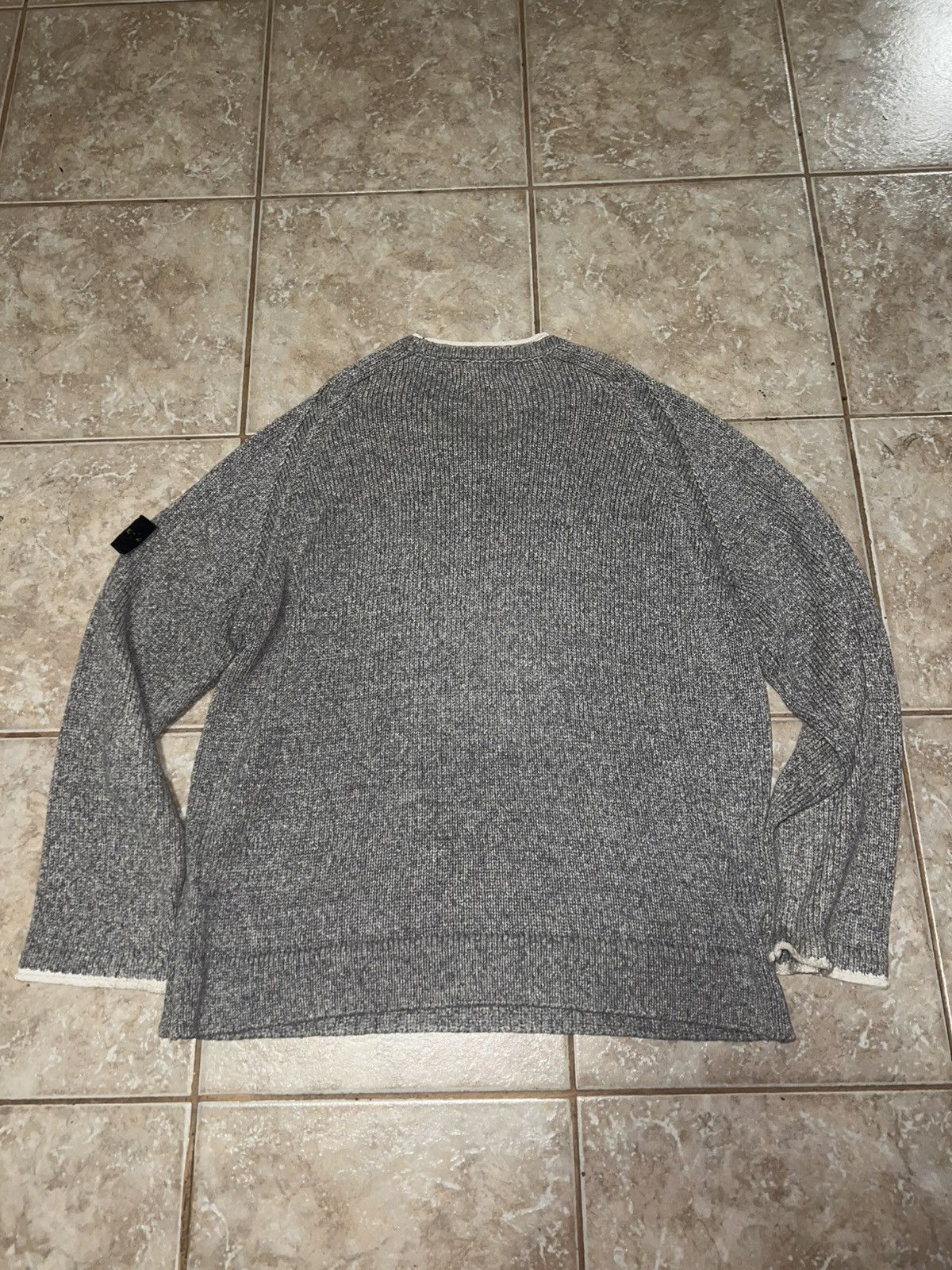Stone Island Stone Island Grey Knit Sweater XL Compass Patch Size US XL / EU 56 / 4 - 8 Thumbnail