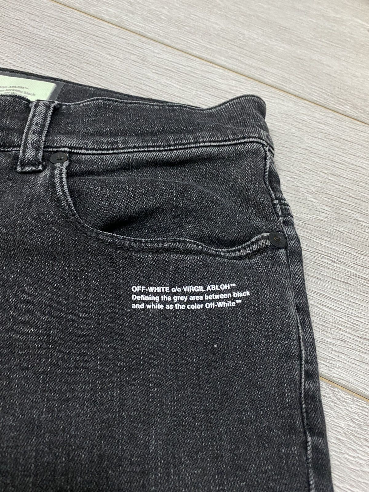 Off-White Off-White tape T 2013 Fire line do not cross jeans Size US 31 - 14 Thumbnail