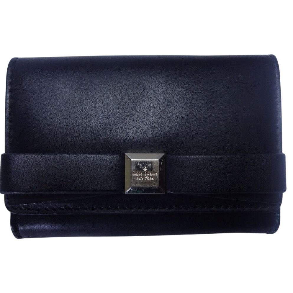 Kate Spade Kate Spade Black Sleek Leather Keychain Wallet Snap Closure Size ONE SIZE - 1 Thumbnail