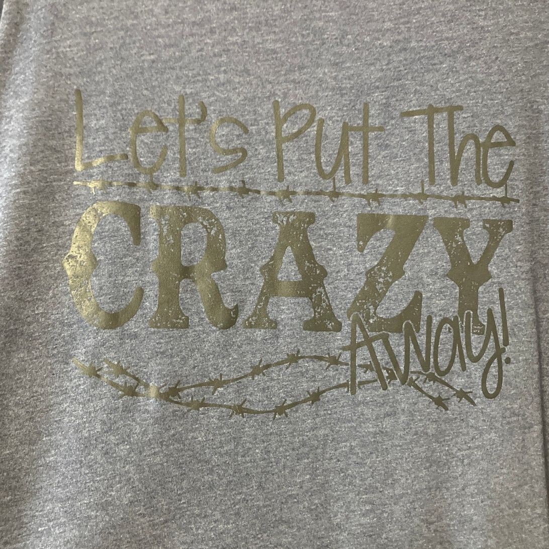 Canvas Blue Let’s Put the Crazy Away! Jersey Graphic T-shirt 2XL Size XXL / US 16-18 / IT 52-54 - 3 Thumbnail