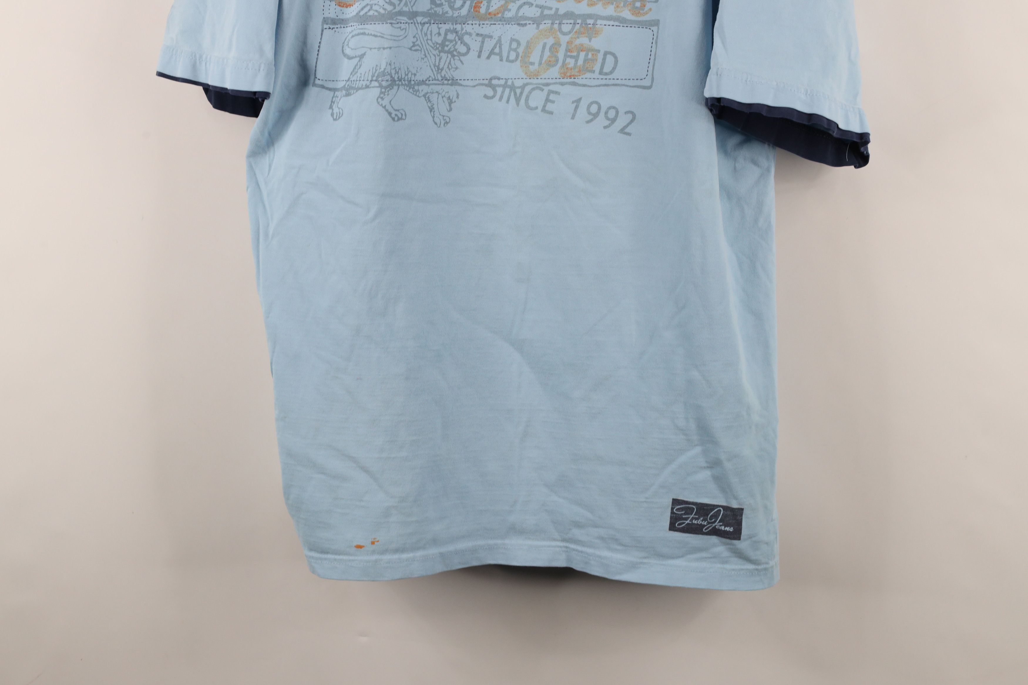 Fubu × Vintage Vintage 90s Y2K FUBU Spell Out Script Baggy Fit T-Shirt Blue Size US XXL / EU 58 / 5 - 3 Thumbnail