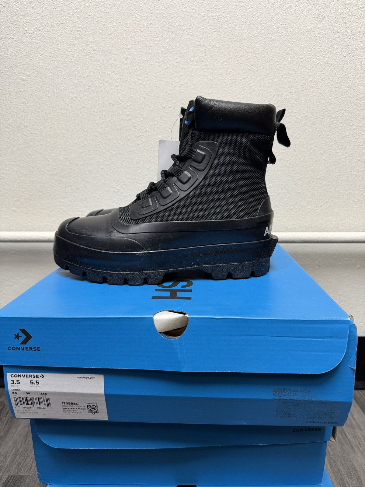 Ambush Design × Converse Converse x Ambush CTAS Duck Boot Black Canvas Womens Size US 5.5 / IT 35.5 - 3 Thumbnail