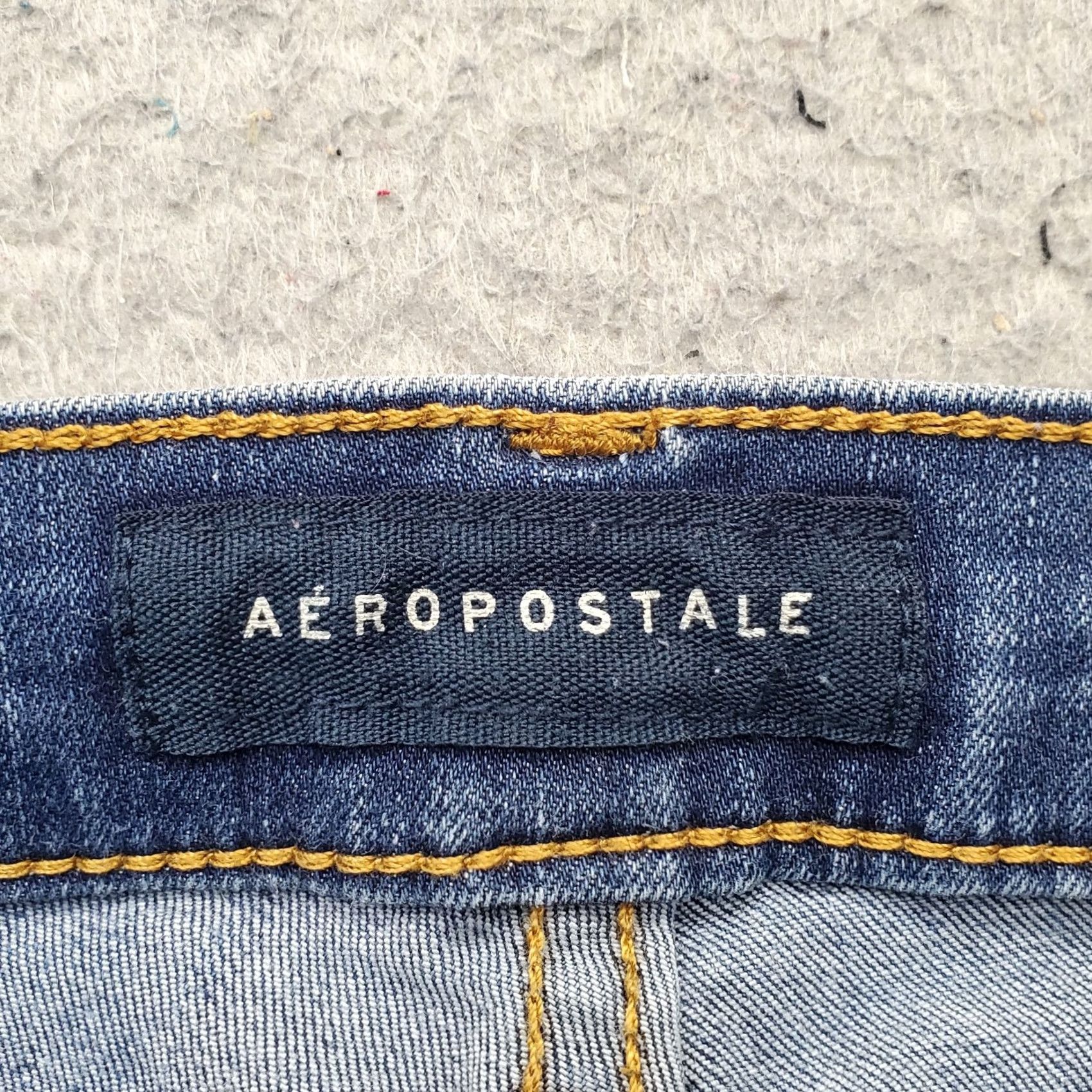 Vintage Aéropostale Jegging Jeans Womens 6 Blue Denim High-Waisted Distressed Skinny Leg Shirt Size 28" / US 6 / IT 42 - 7 Thumbnail