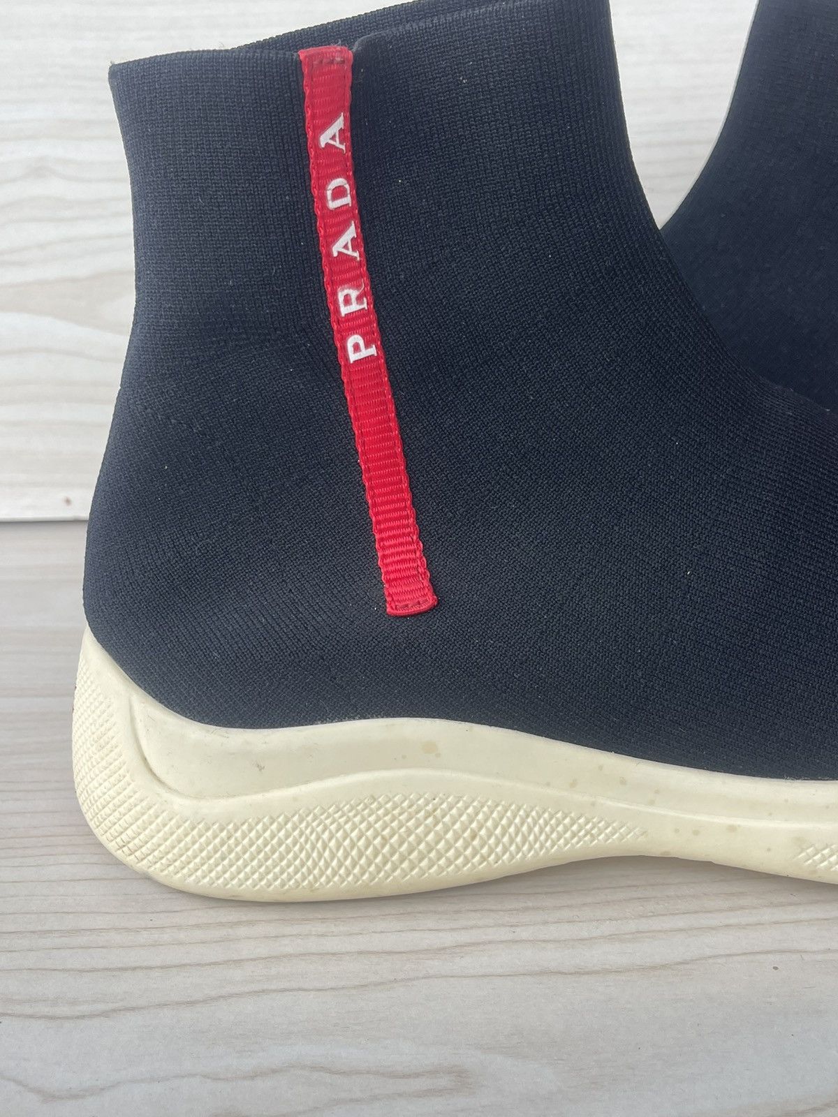 Prada Prada Linea Rossa Sock Sneakers. Size US 10 / EU 43 - 6 Thumbnail