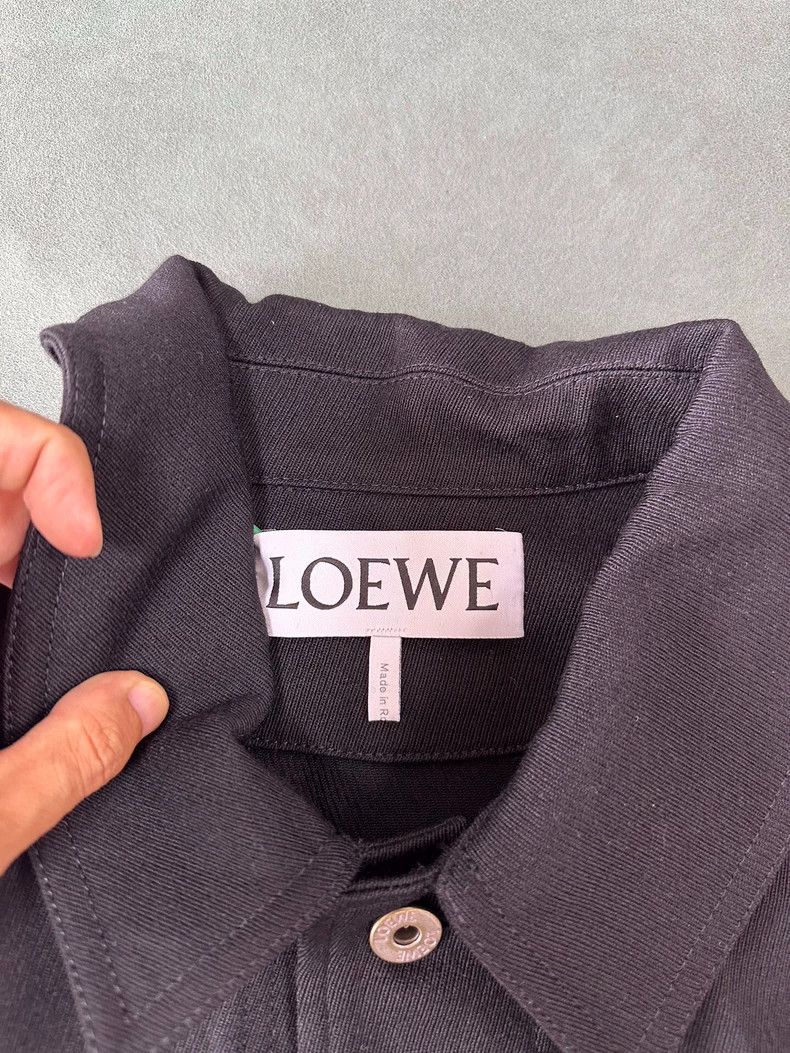 Loewe LOEWE Men's Wool Jacket with Leather Pockets, Size 52 Size US L / EU 52-54 / 3 - 3 Thumbnail